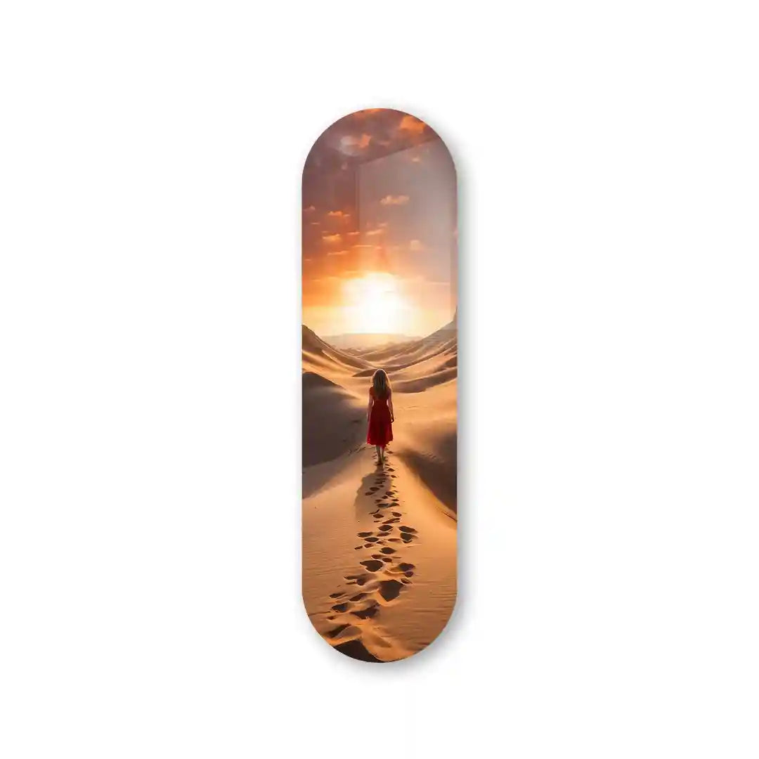 Cuadro Patineta con Atardecer | Vertical Sunset | Camino entre Dunas