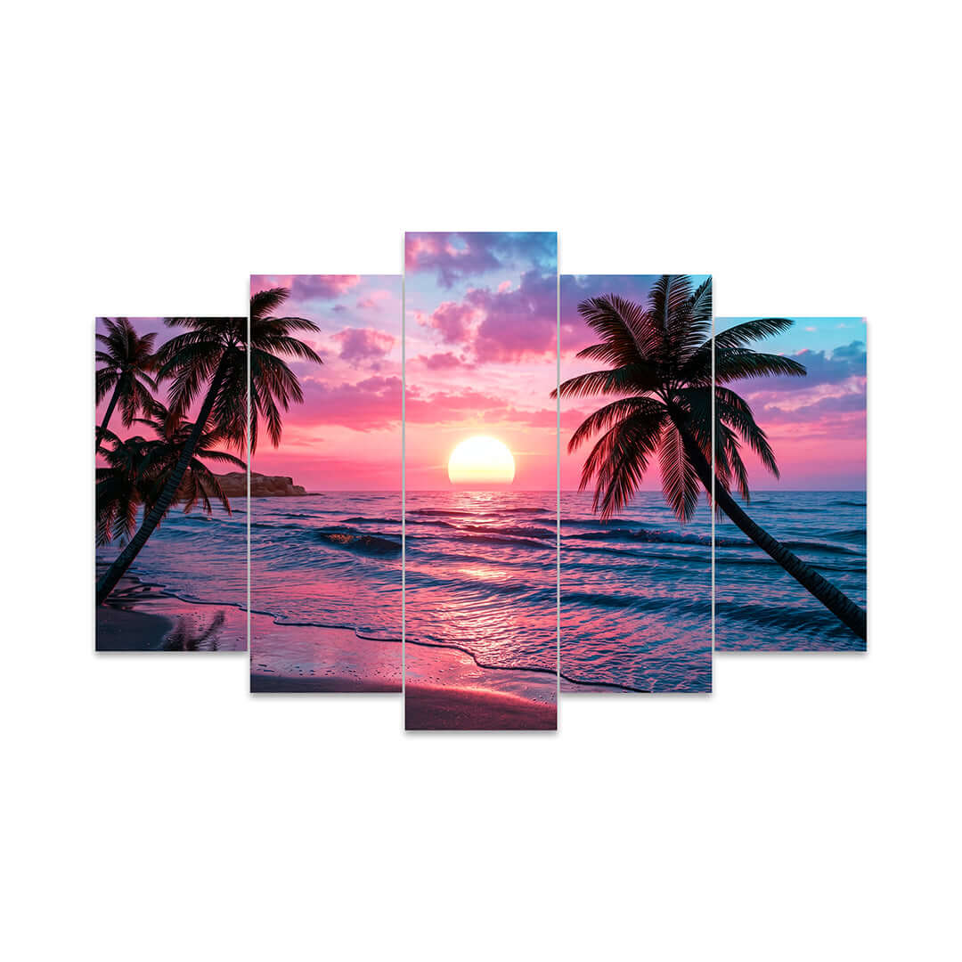 Cuadro de Metacrilato Atardecer Tropical | Decoración de Playa
