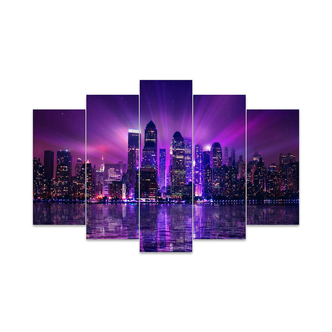 Cuadro de Metacrilato Ciudad Nocturna | Decoración Urbana