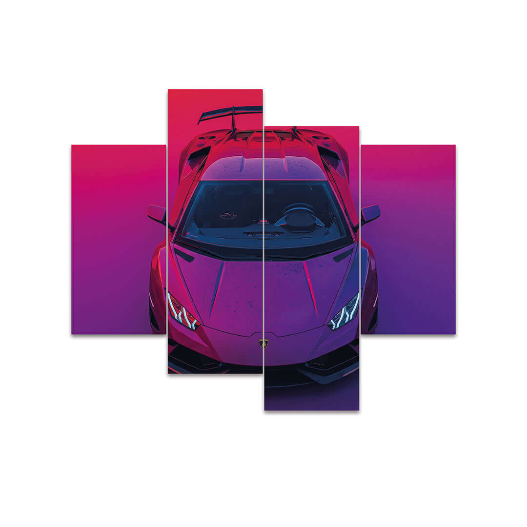 Cuadro de Metacrilato Lamborghini Morado | Decoración de Coches