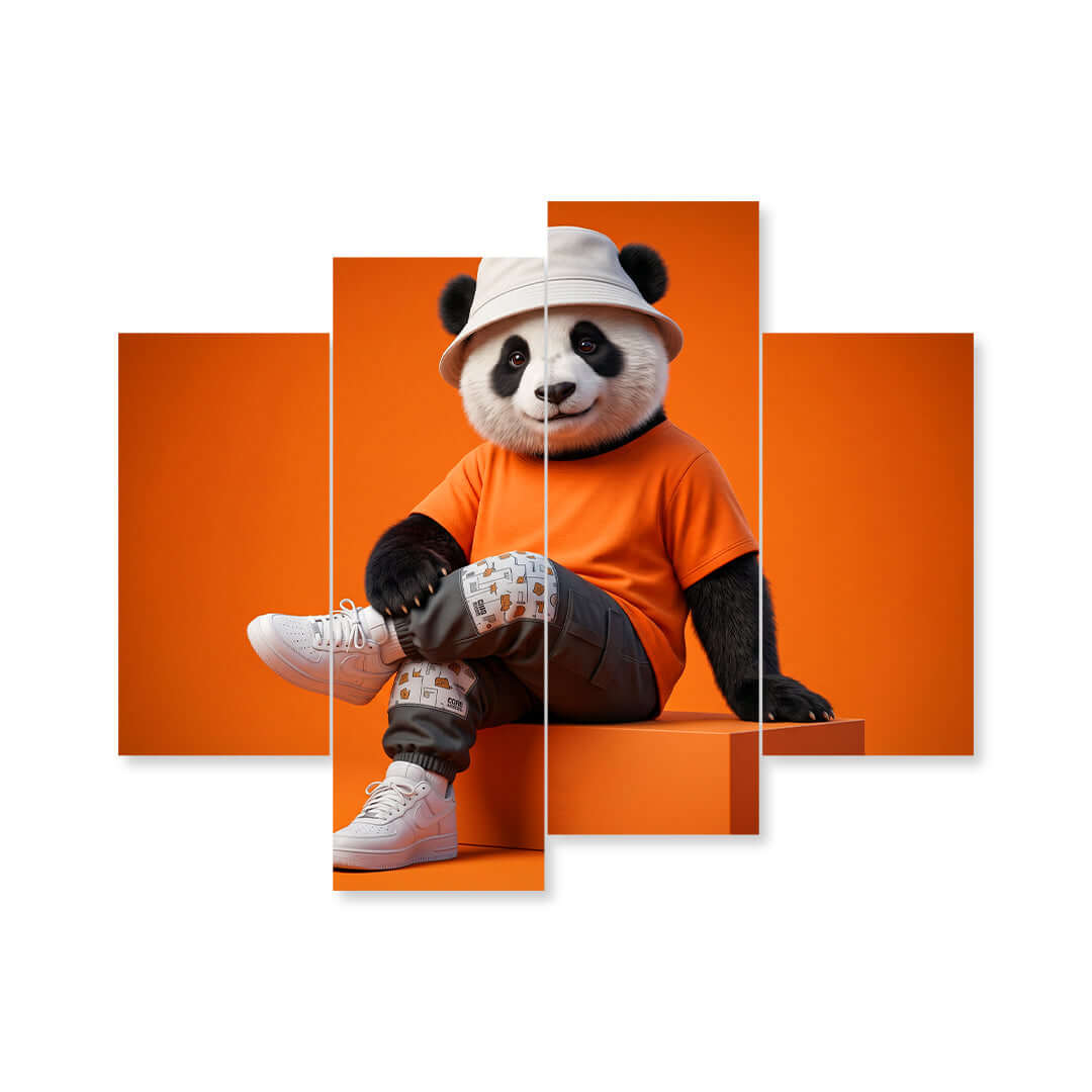 Cuadro de Metacrilato Panda Urbano | Decoración Moderna