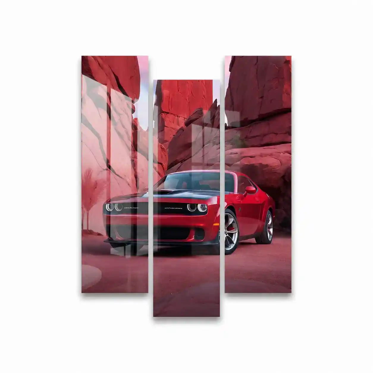 Cuadro Dodge Challenger Rojo | Furia del Cañón