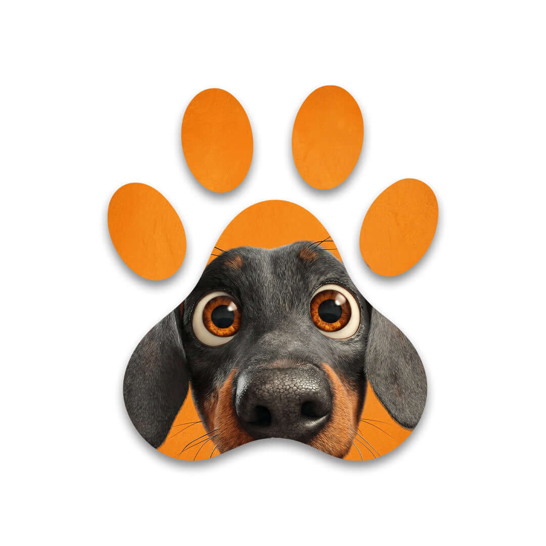 Cuadro Huella de Cachorro con Ojos Grandes | Decoración Divertida