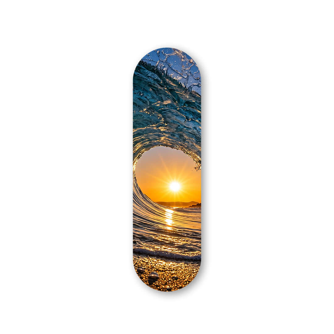 Cuadro Patineta con Atardecer en el Mar | Decoración Urbana