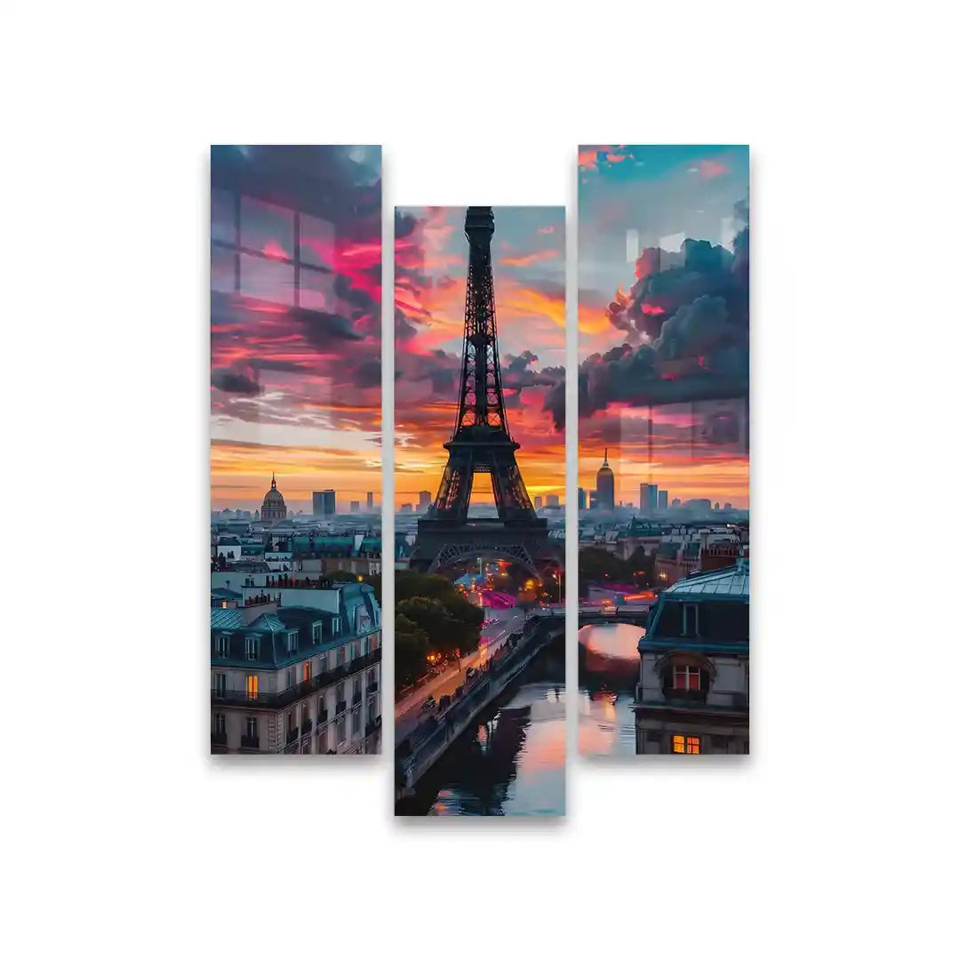Cuadro Torre Eiffel al Atardecer | París en Llamas