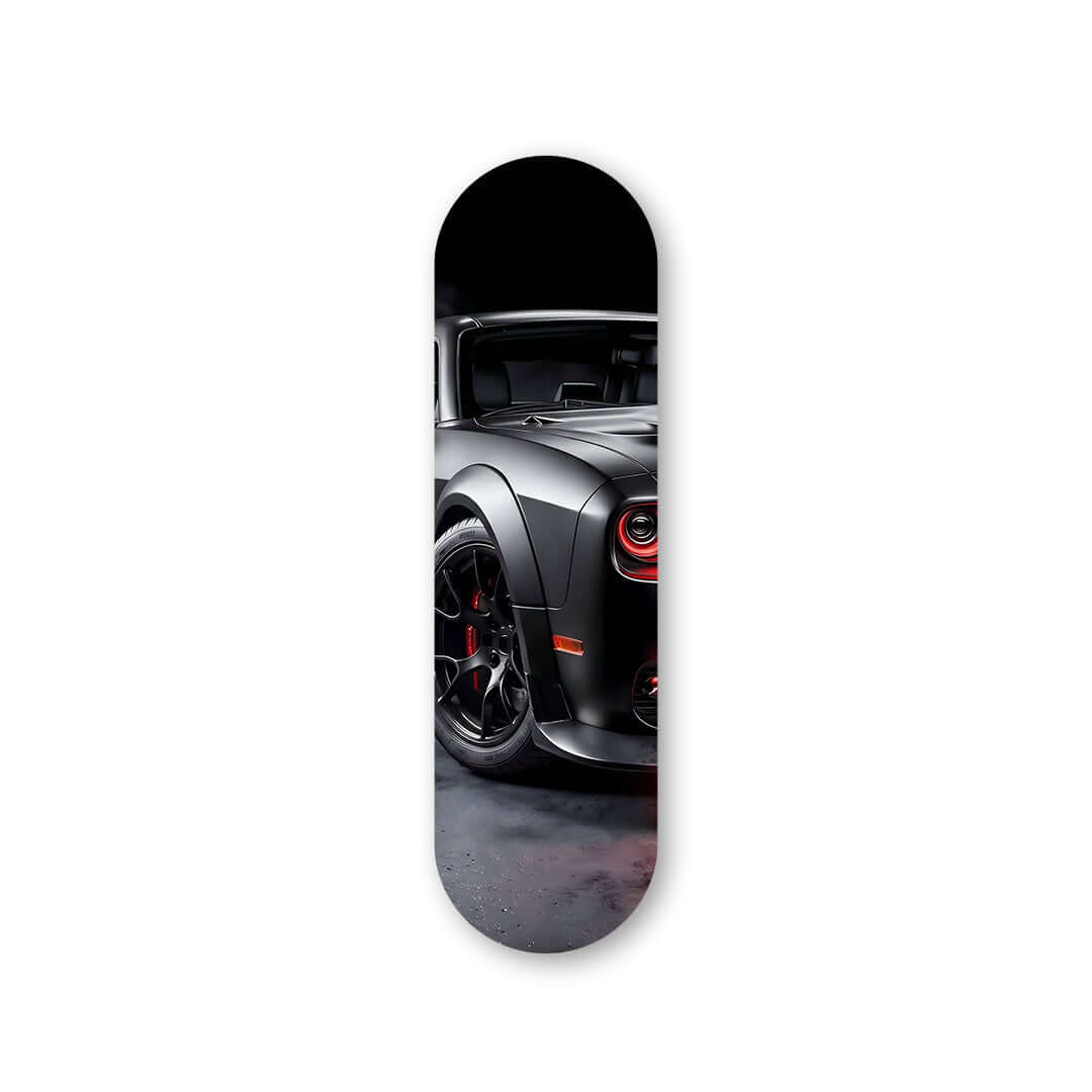 Cuadro Patineta con Coche Deportivo Negro | Decoración Urbana