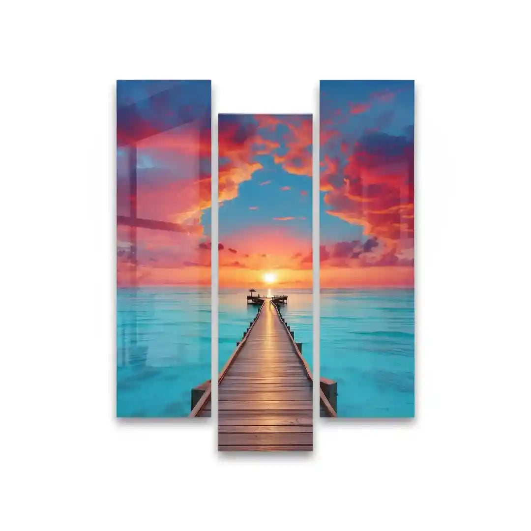 Cuadro Muelle al Atardecer | Camino al Horizonte