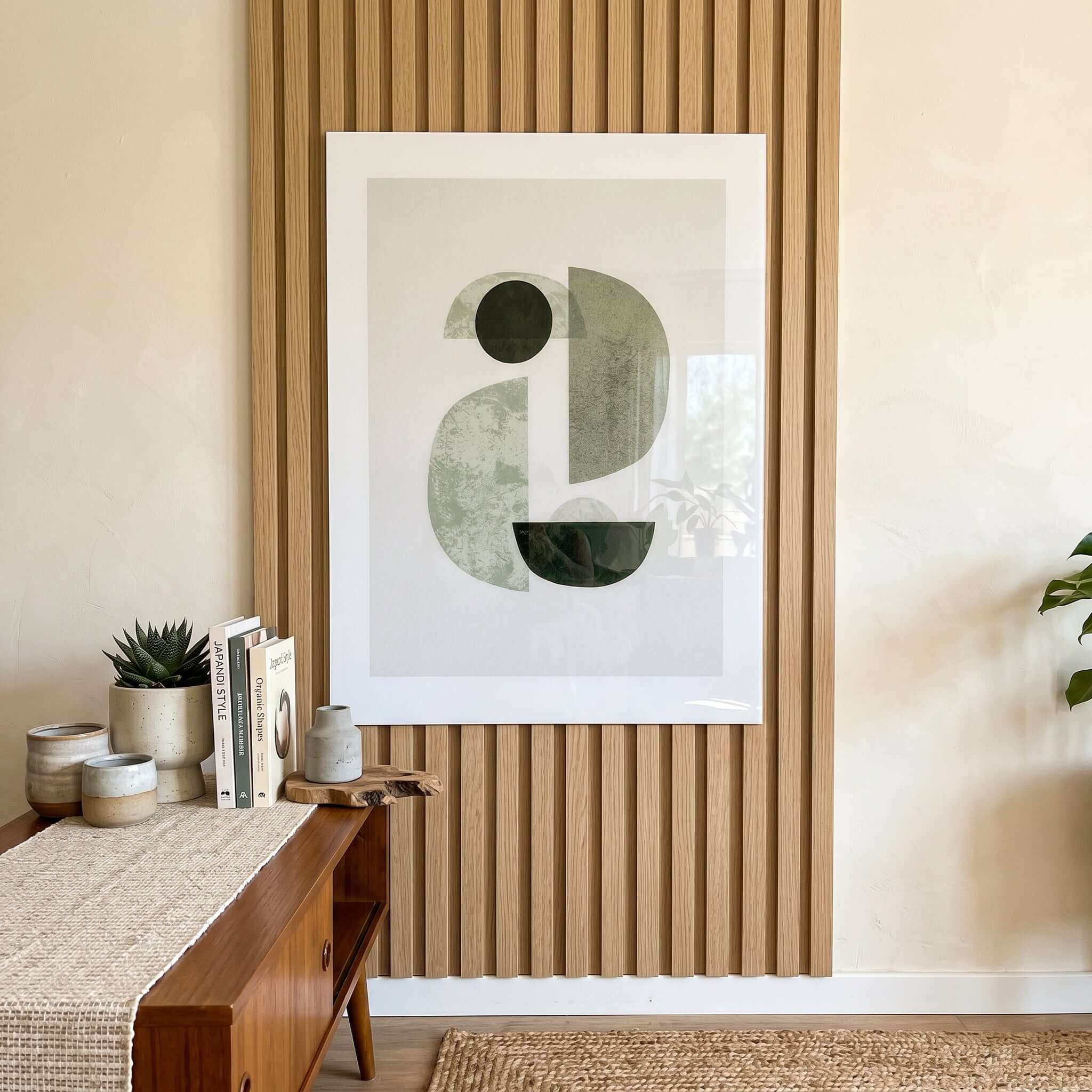 Cuadro Póster Geométrico Verde | Decoración Minimalista