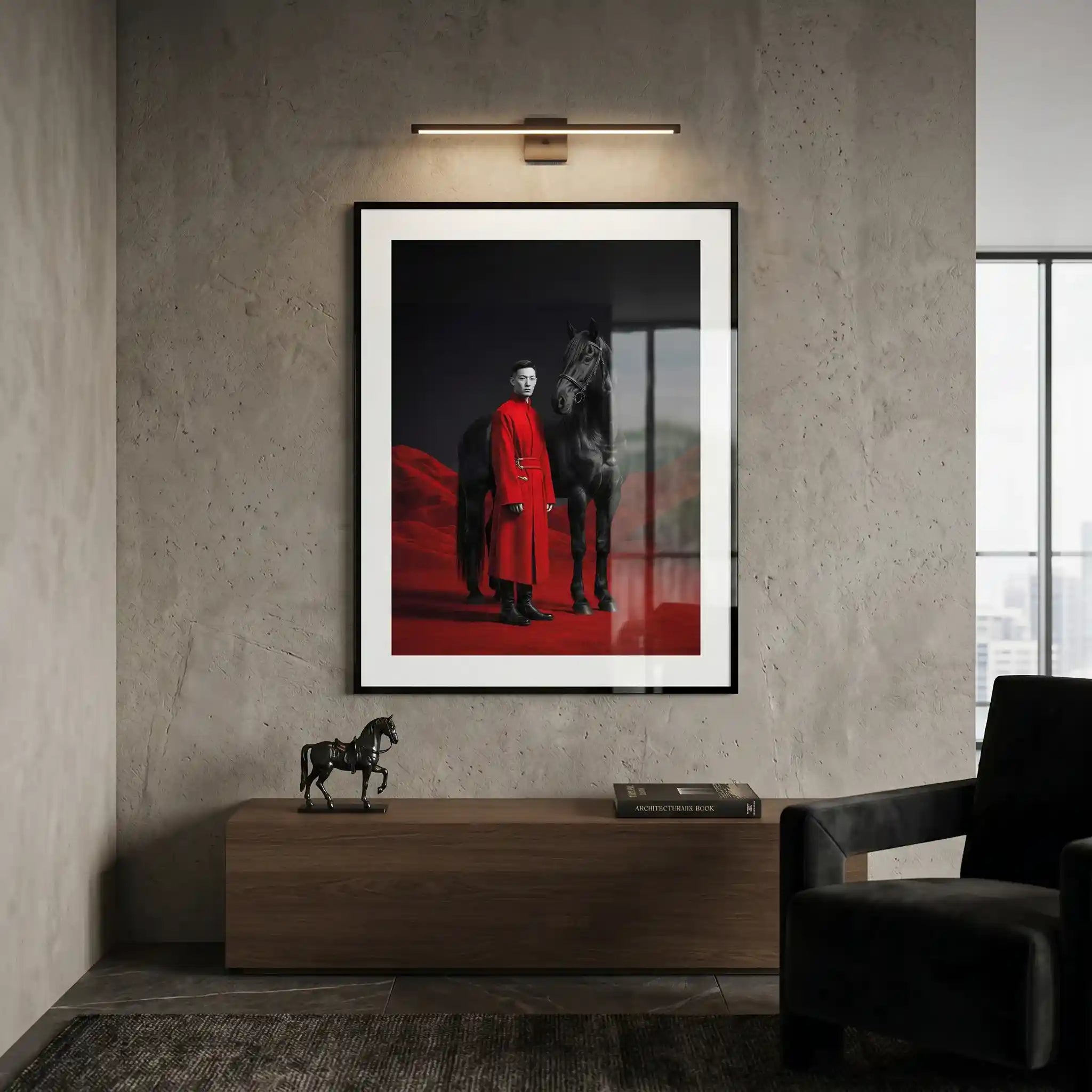Cuadro Red Rider | Black Stallion | Decoración Moderna