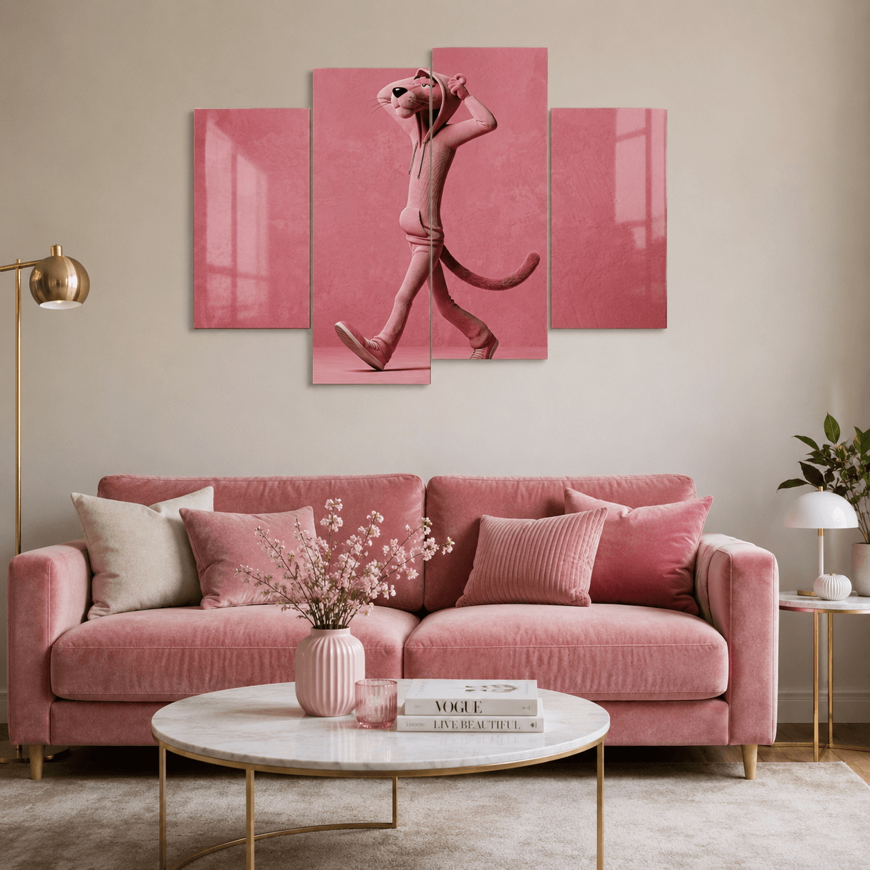 Cuadro de Metacrilato Pantera Rosa | Decoración Moderna