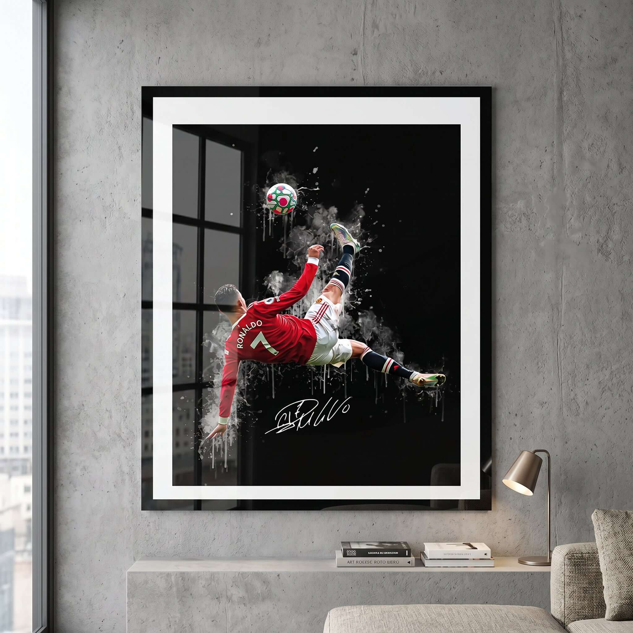 Cuadro Póster Cristiano Ronaldo Chilena | Decoración de Fútbol