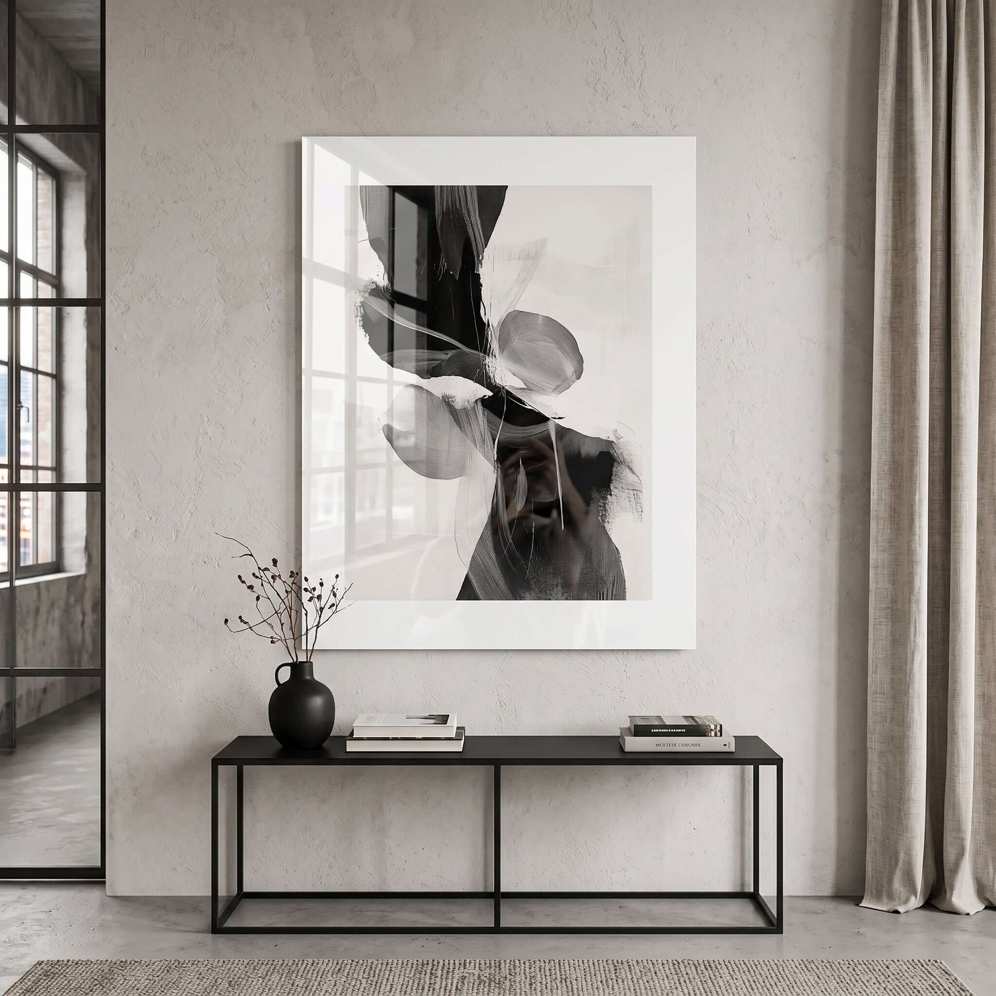 Cuadro Póster Abstracto Blanco y Negro | Decoración Moderna