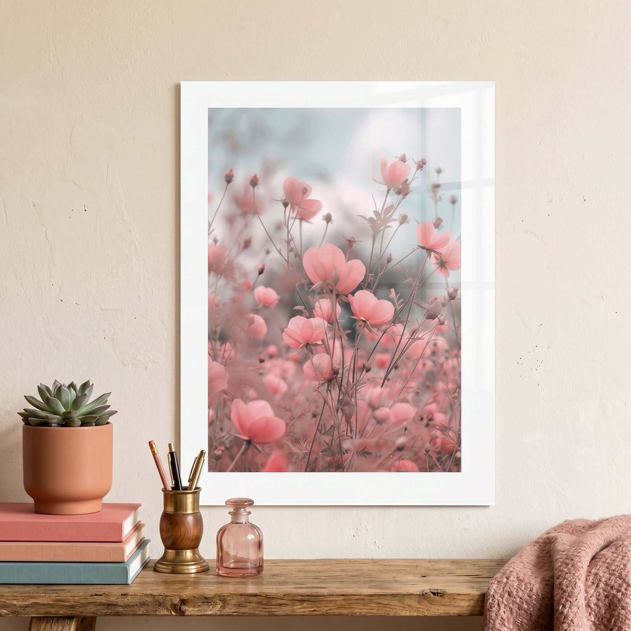 Cuadro Póster Flores Rosadas | Decoración Botánica