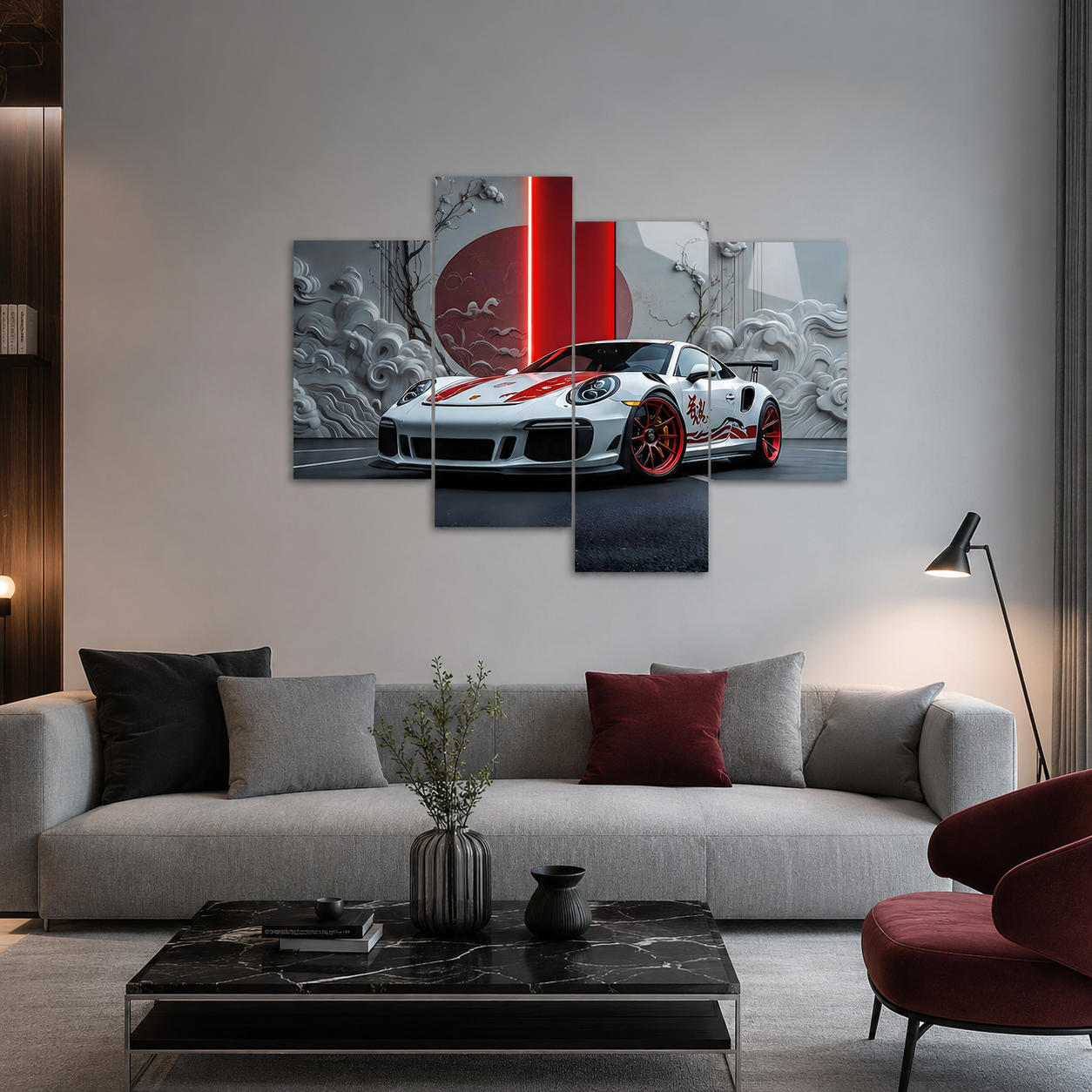 Cuadro de Metacrilato Porsche 911 GT3 | Estilo Japonés
