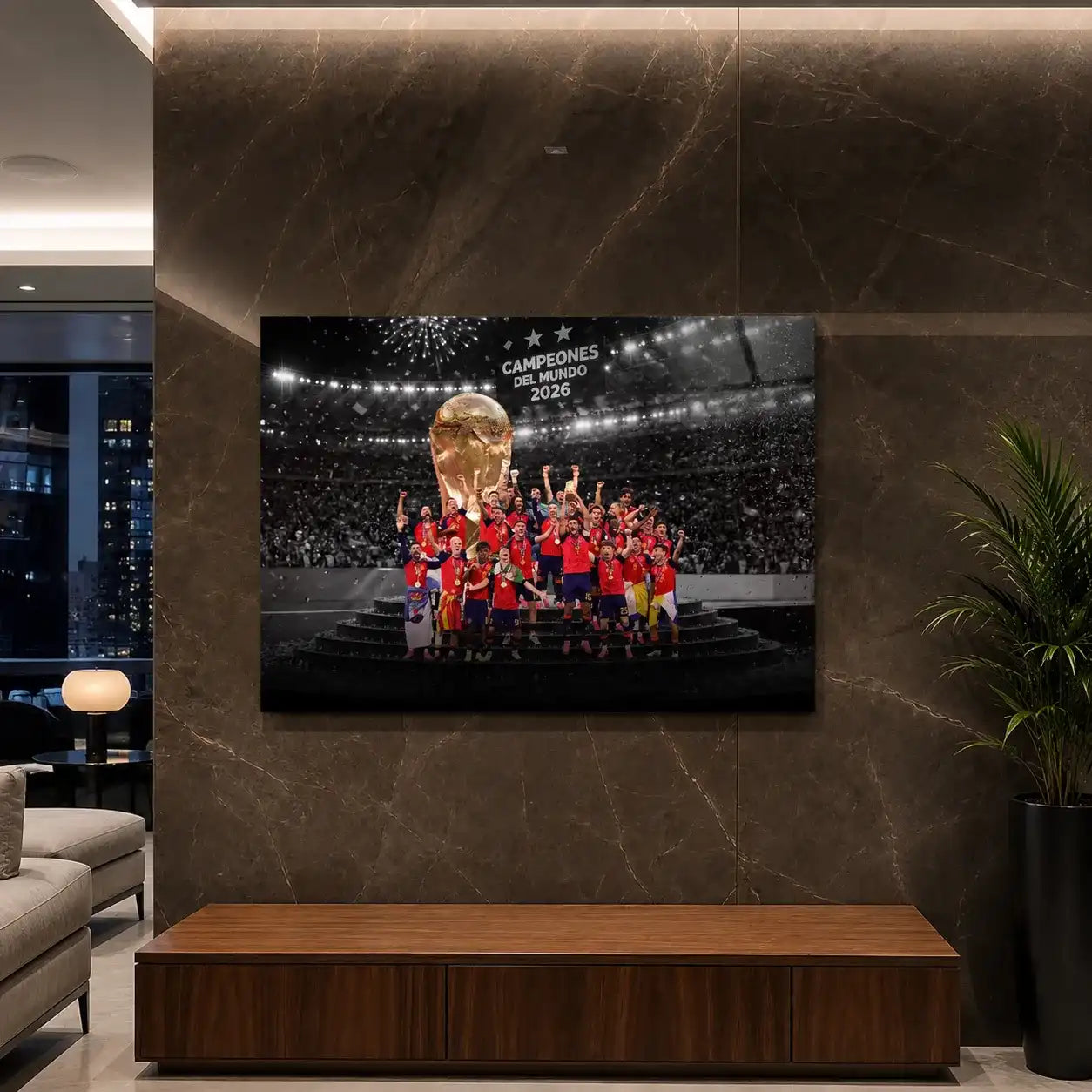 Cuadro Póster España Campeona del Mundo 2026 | Fútbol