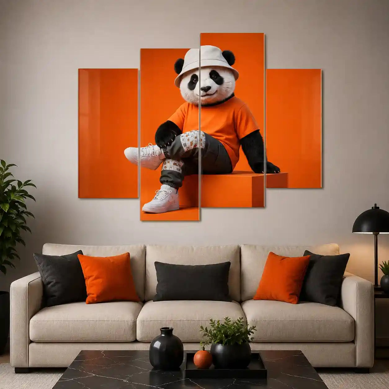 Cuadro de Metacrilato Panda Urbano | Decoración Moderna