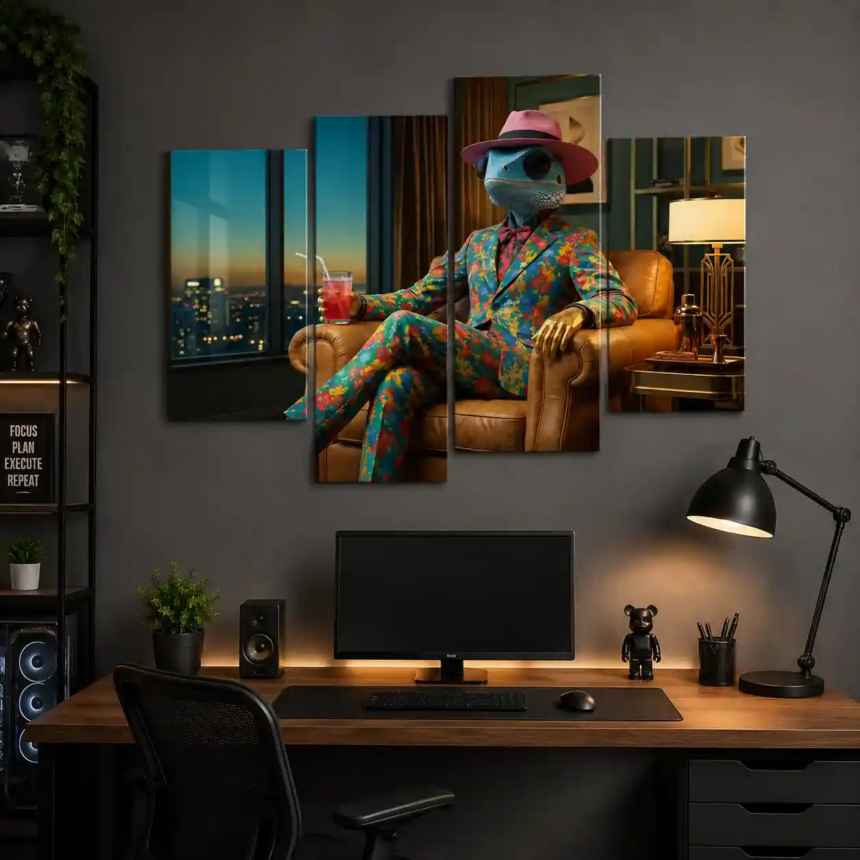 Cuadro de Metacrilato Iguana Urbana | Decoración Moderna