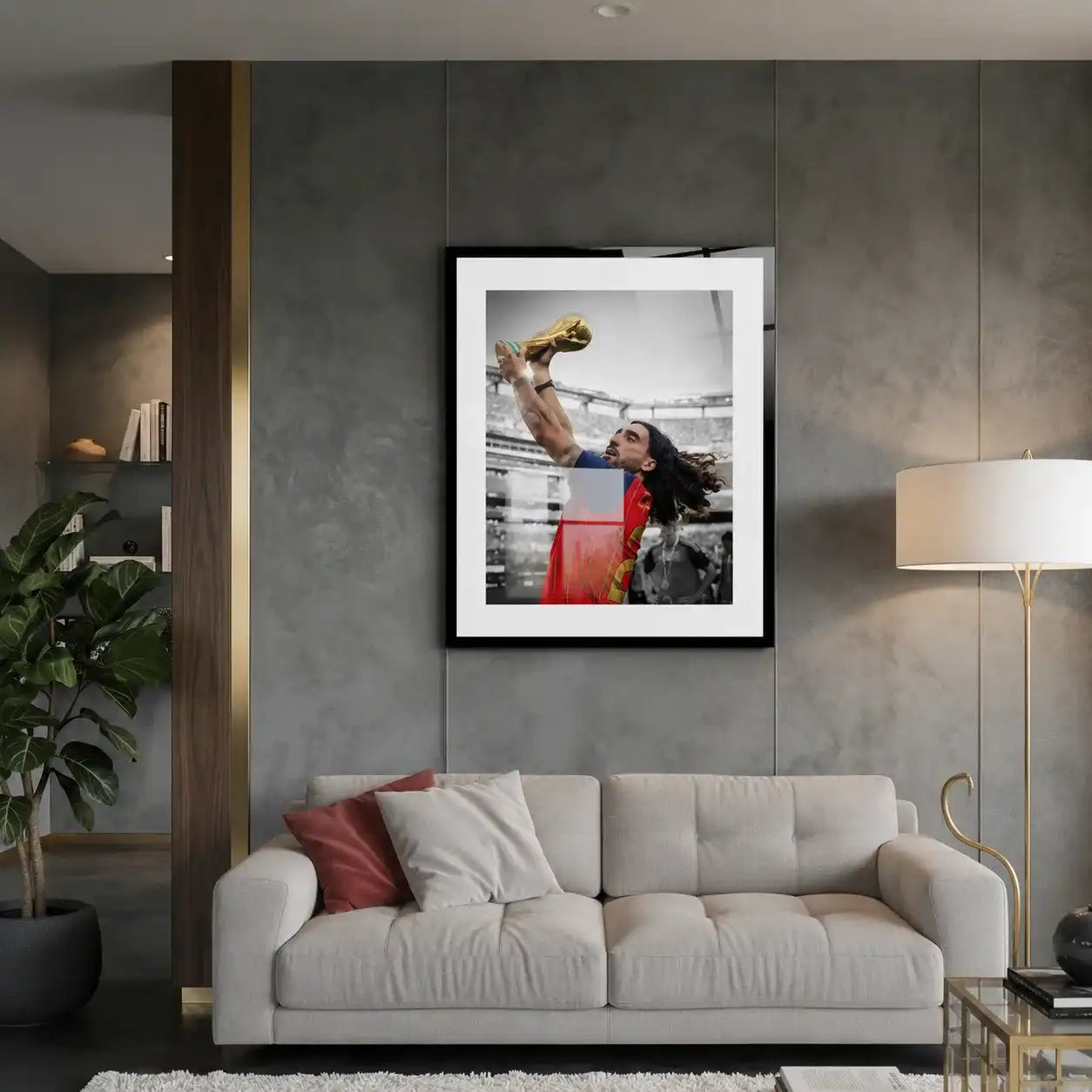Cuadro Póster Campeón del Mundo | Decoración de Fútbol