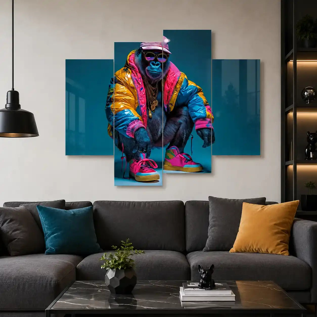 Cuadro de Metacrilato Gorila Urbano | Decoración Moderna