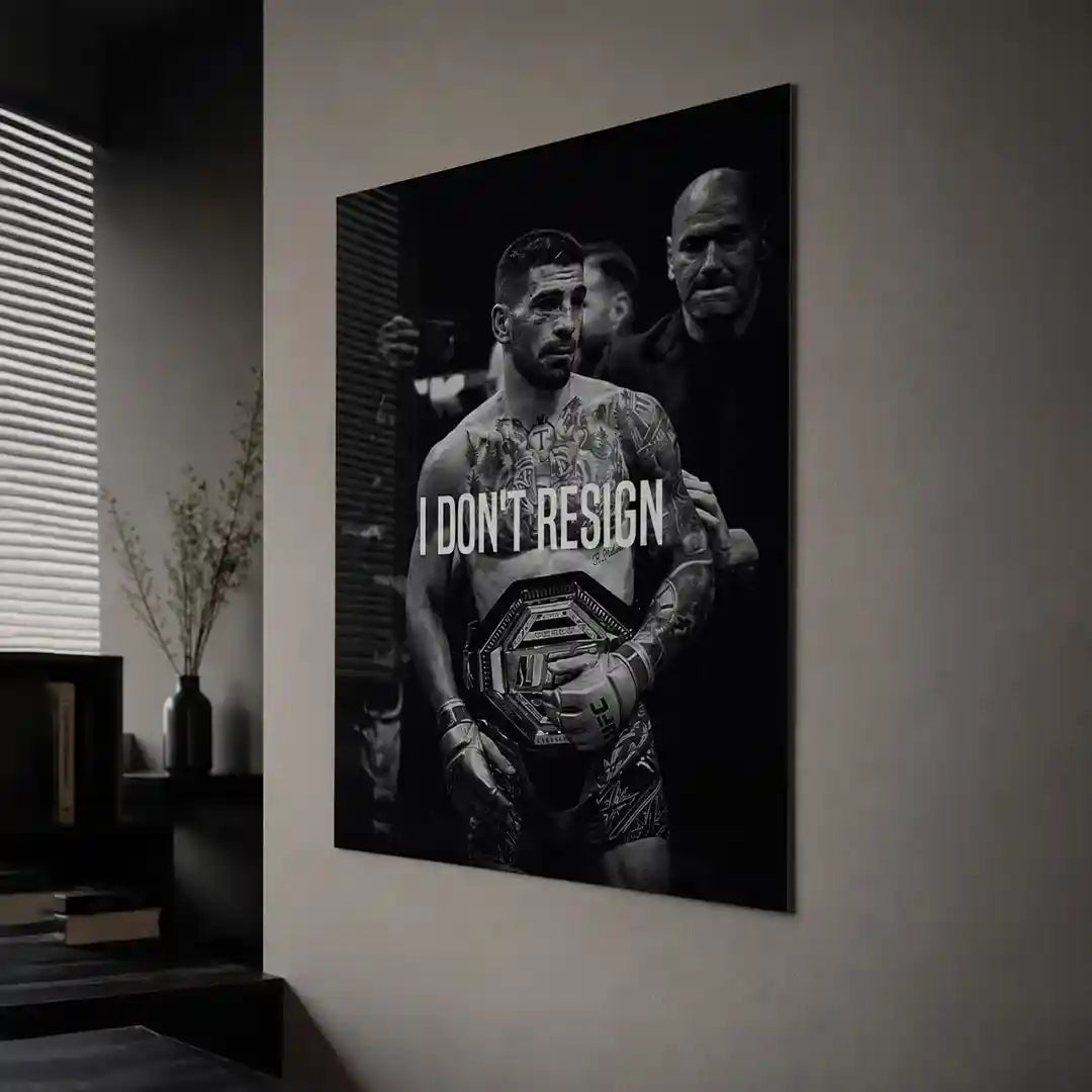 Cuadro de Campeón UFC – | Decoración "Don’t Resign"