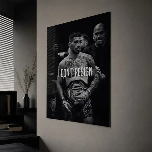 Cuadro de Campeón UFC – | Decoración "Don’t Resign"