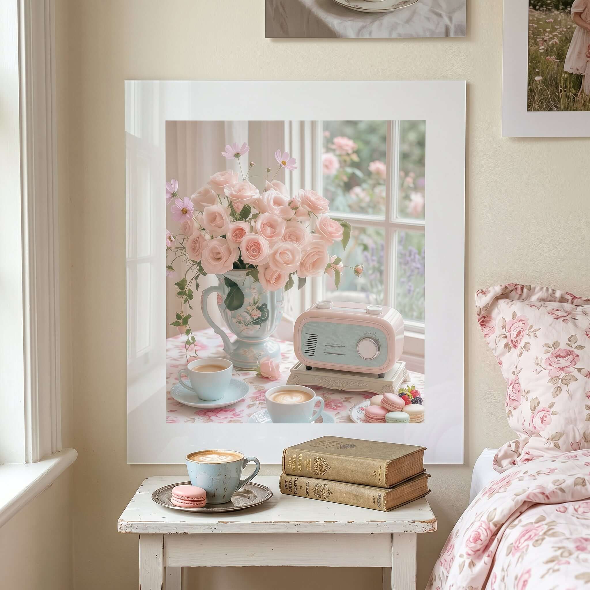 Cuadro Póster Mañana de Rosas | Decoración Floral Pastel