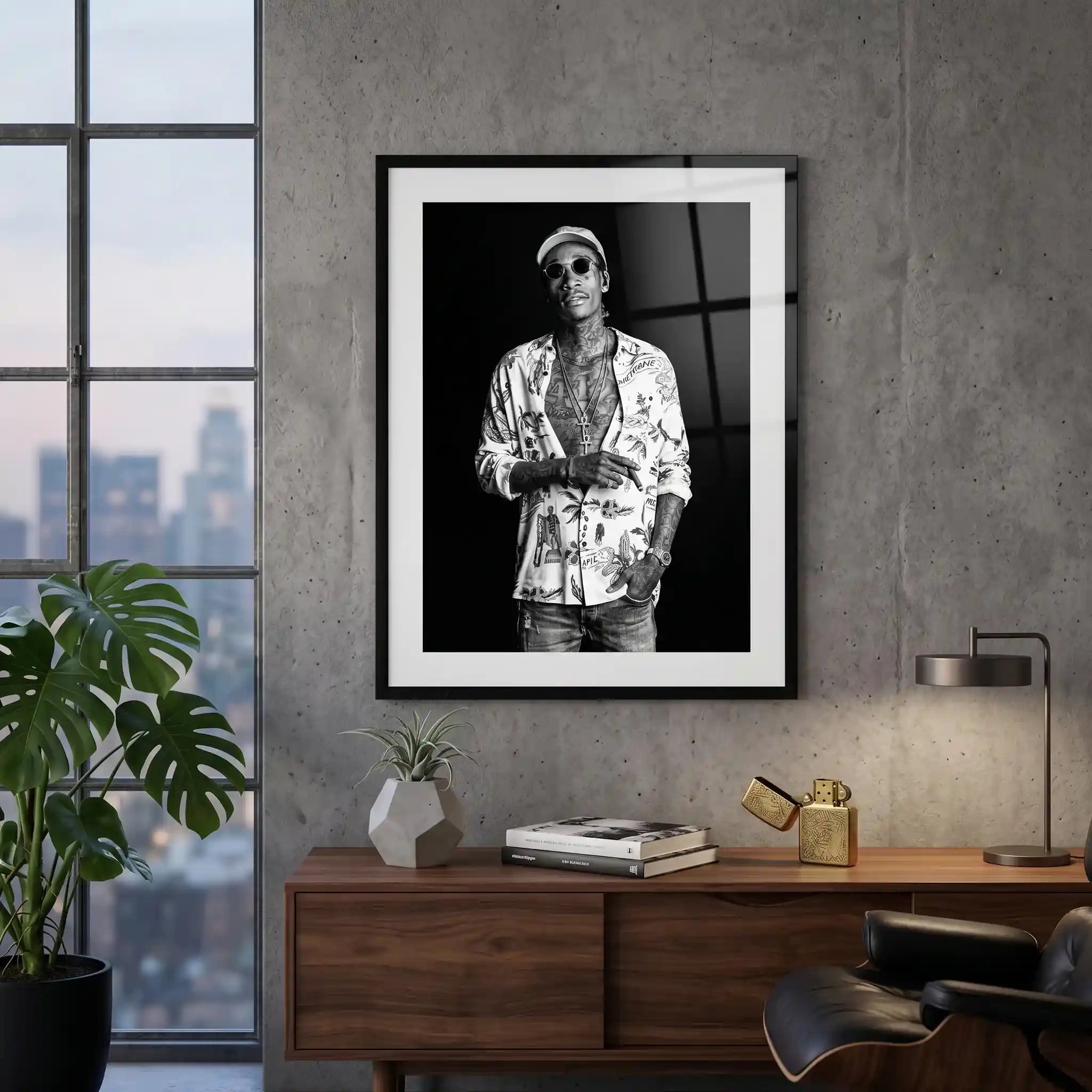 Cuadro Póster Wiz Khalifa | Decoración Hip Hop