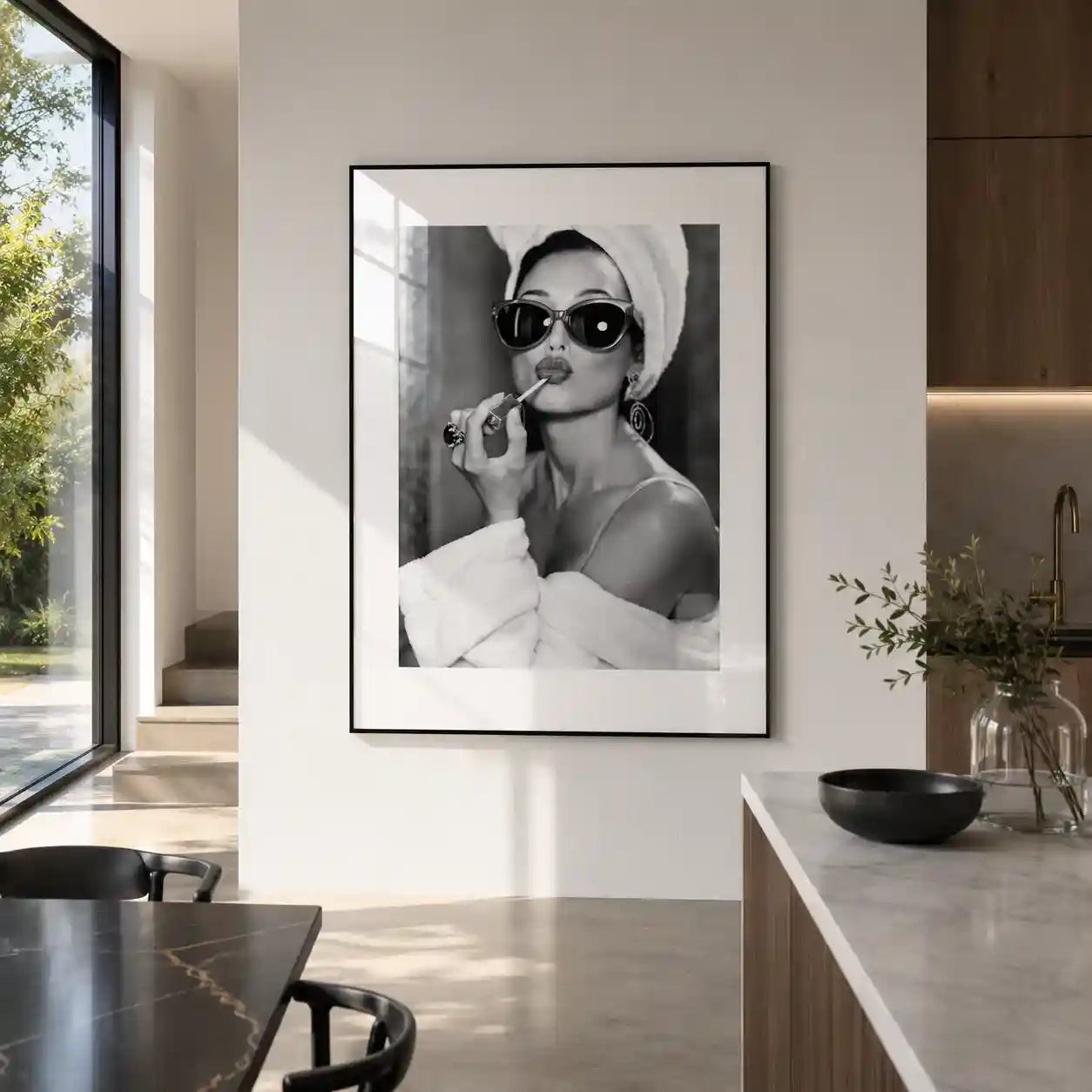 Cuadro Glamour en Blanco y Negro | Belleza y Estilo