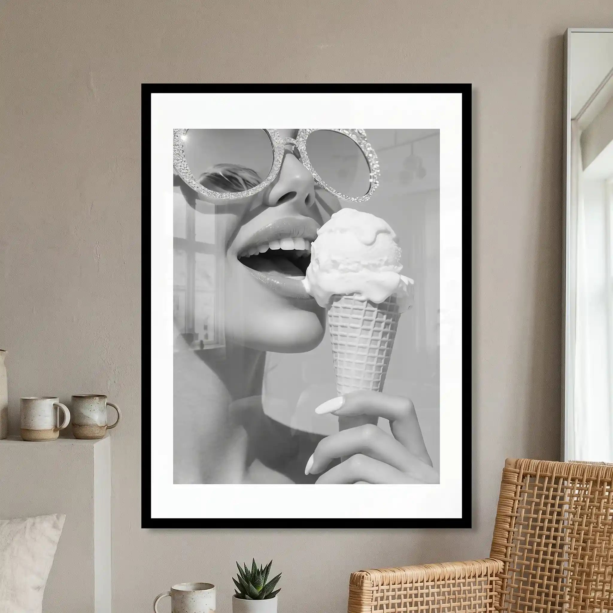 Cuadro Ice Cream Glam | Blanco y Negro