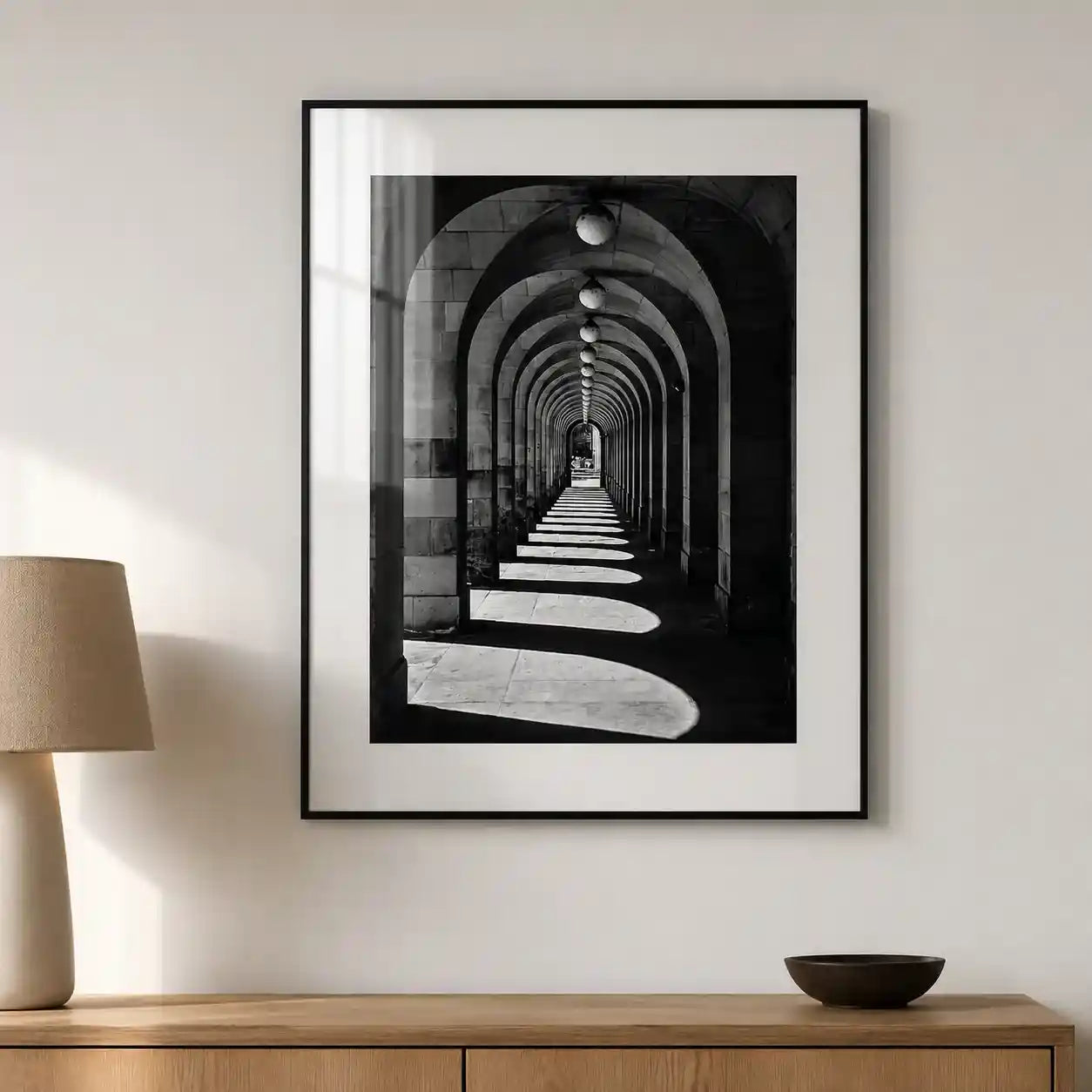 Cuadro Arcos de Luz | Black & White