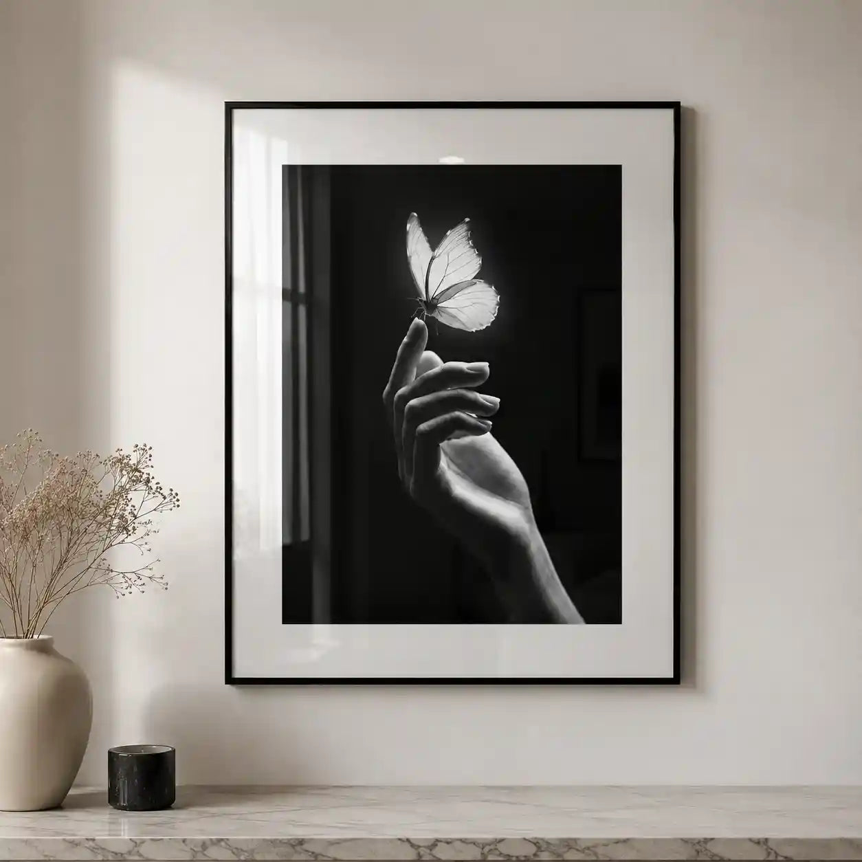 Cuadro Mariposa de Luz | Black & White