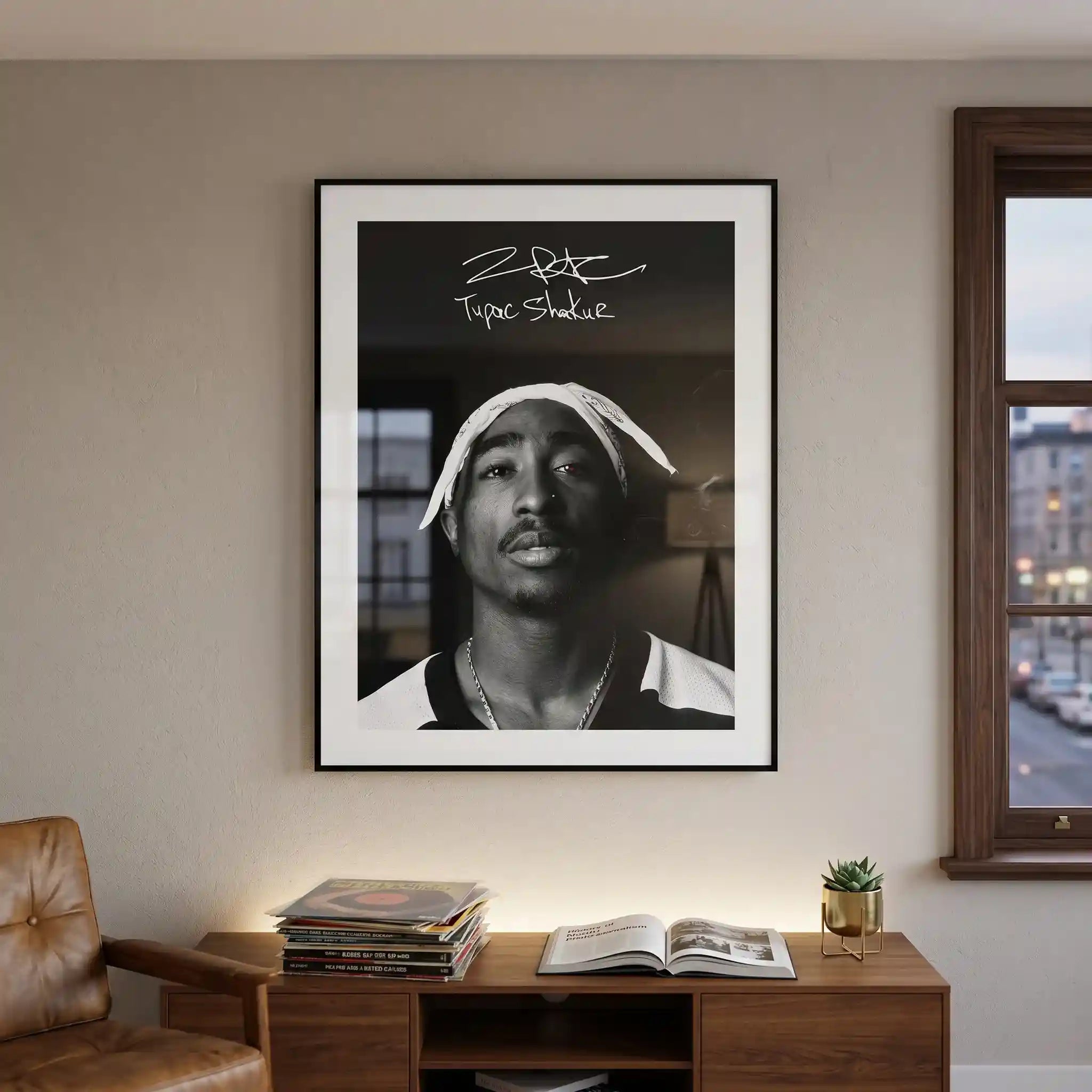 Retrato Icónico de Tupac Shakur | Hip Hop Urbano