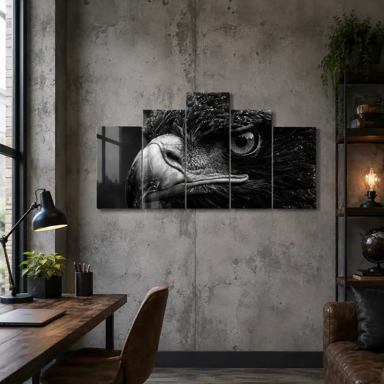 Cuadro de Metacrilato Águila | Decoración en Blanco y Negro