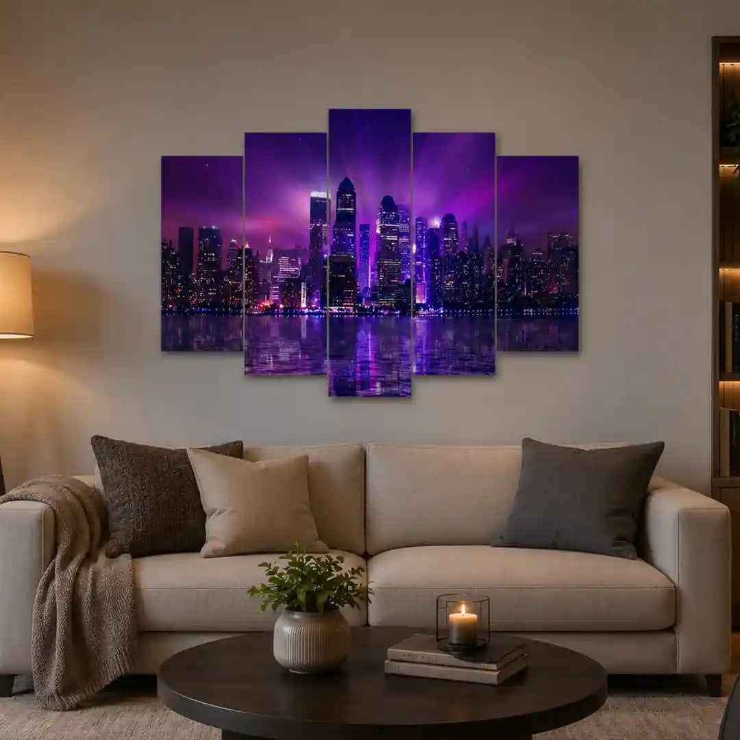 Cuadro de Metacrilato Ciudad Nocturna | Decoración Urbana