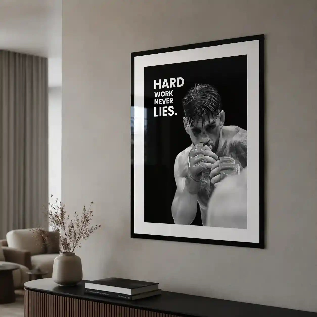Cuadro MMA | "Hard Work Never Lies"