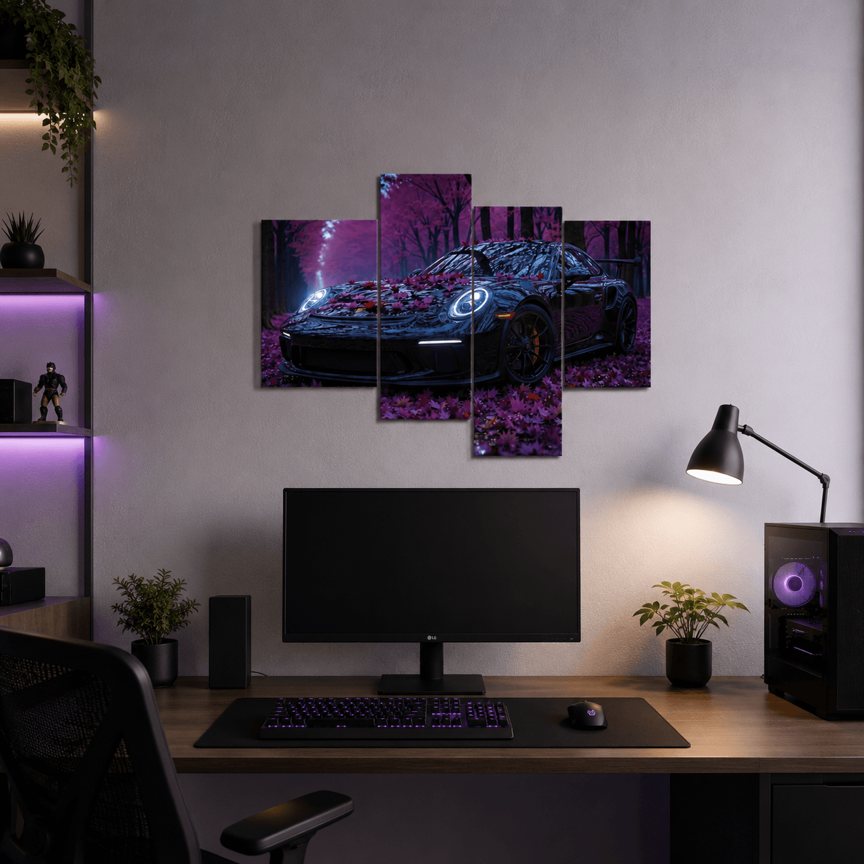 Cuadro de Metacrilato Porsche 911 GT3 | Decoración Neón