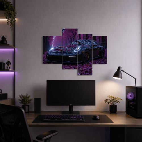 Cuadro de Metacrilato Porsche 911 GT3 | Decoración Neón
