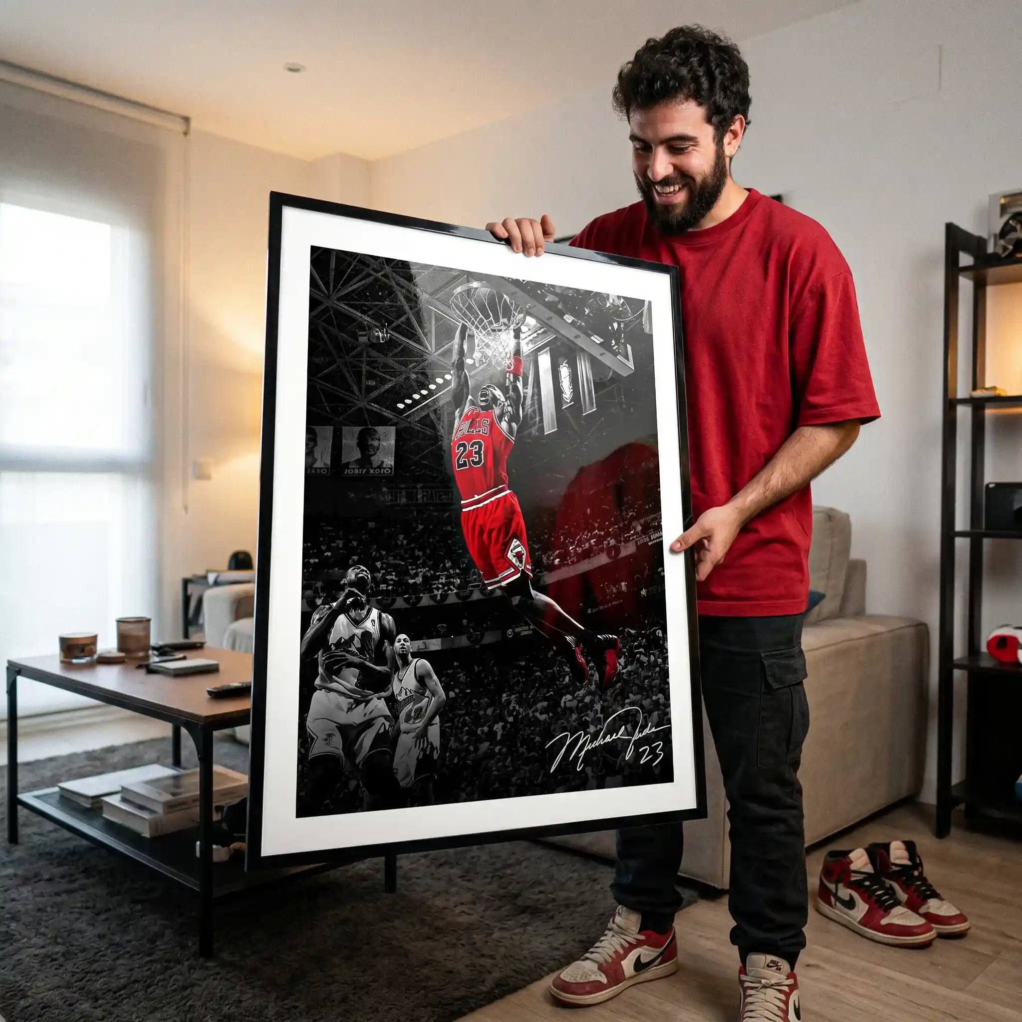 Cuadro Póster Michael Jordan Dunk | Decoración de Baloncesto