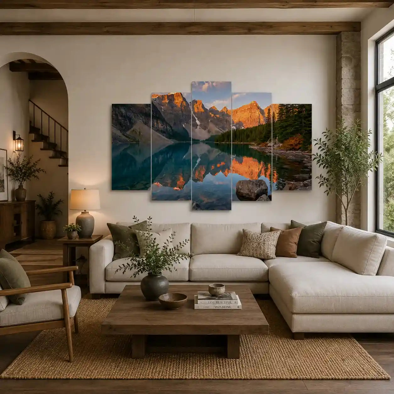 Cuadro de Metacrilato Montañas y Lago | Decoración Natural