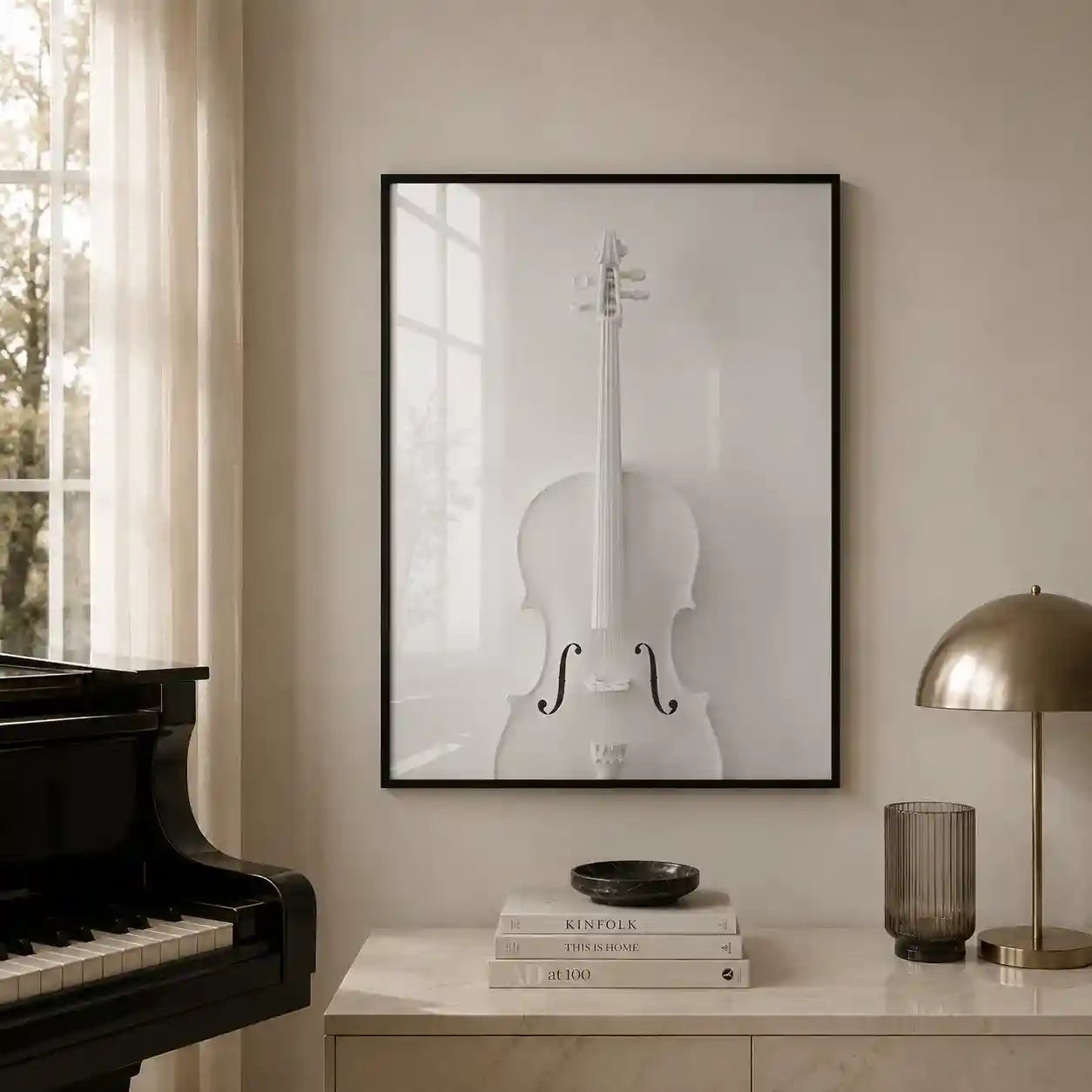 Cuadro Violín Blanco | Armonía Minimalista