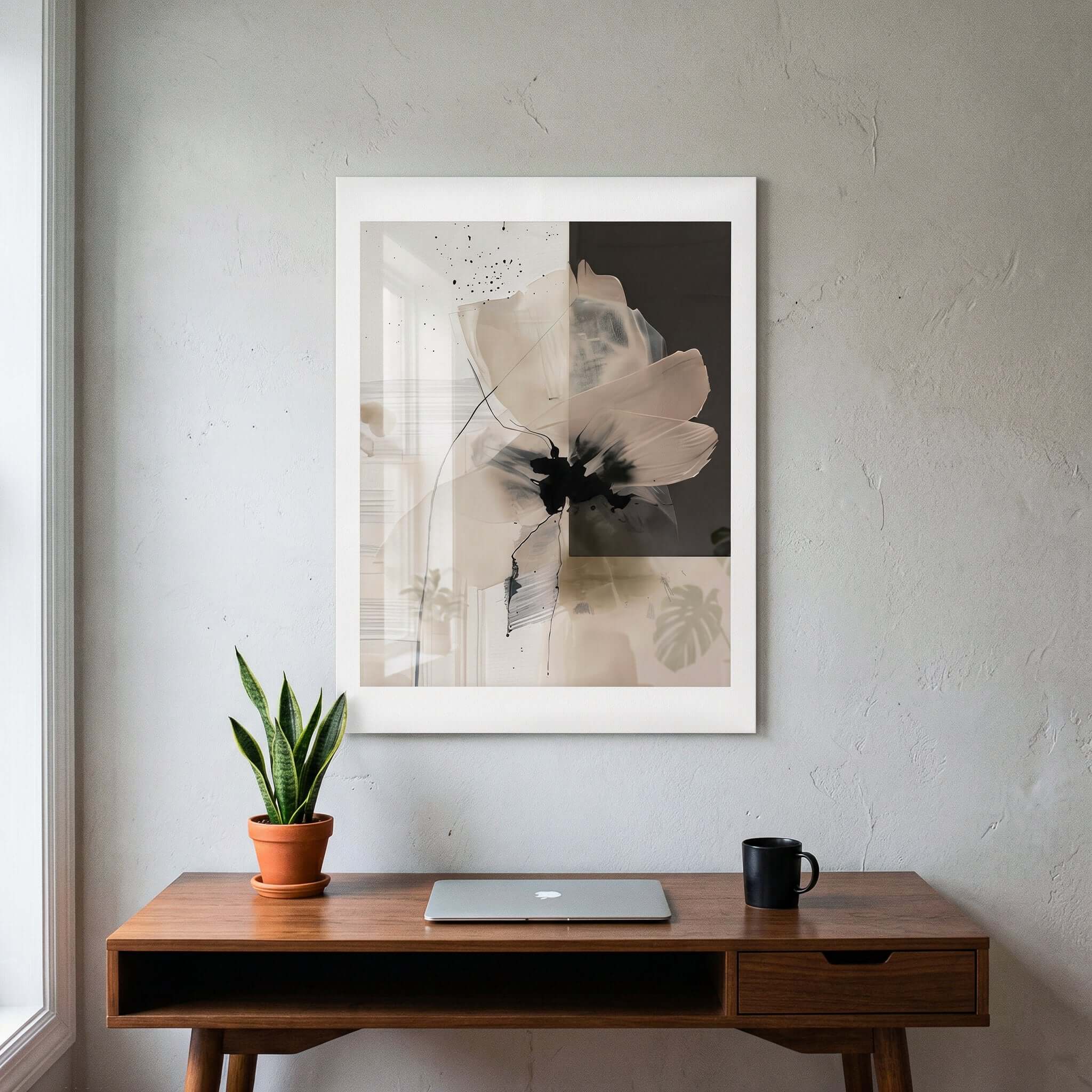 Cuadro Póster Flor Abstracta | Decoración Minimalista