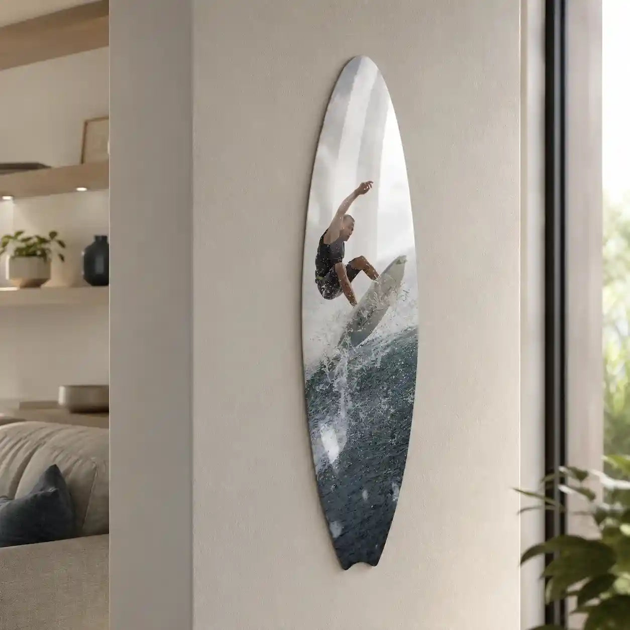 Cuadro Vertical Tabla Surf | Ola en Acción