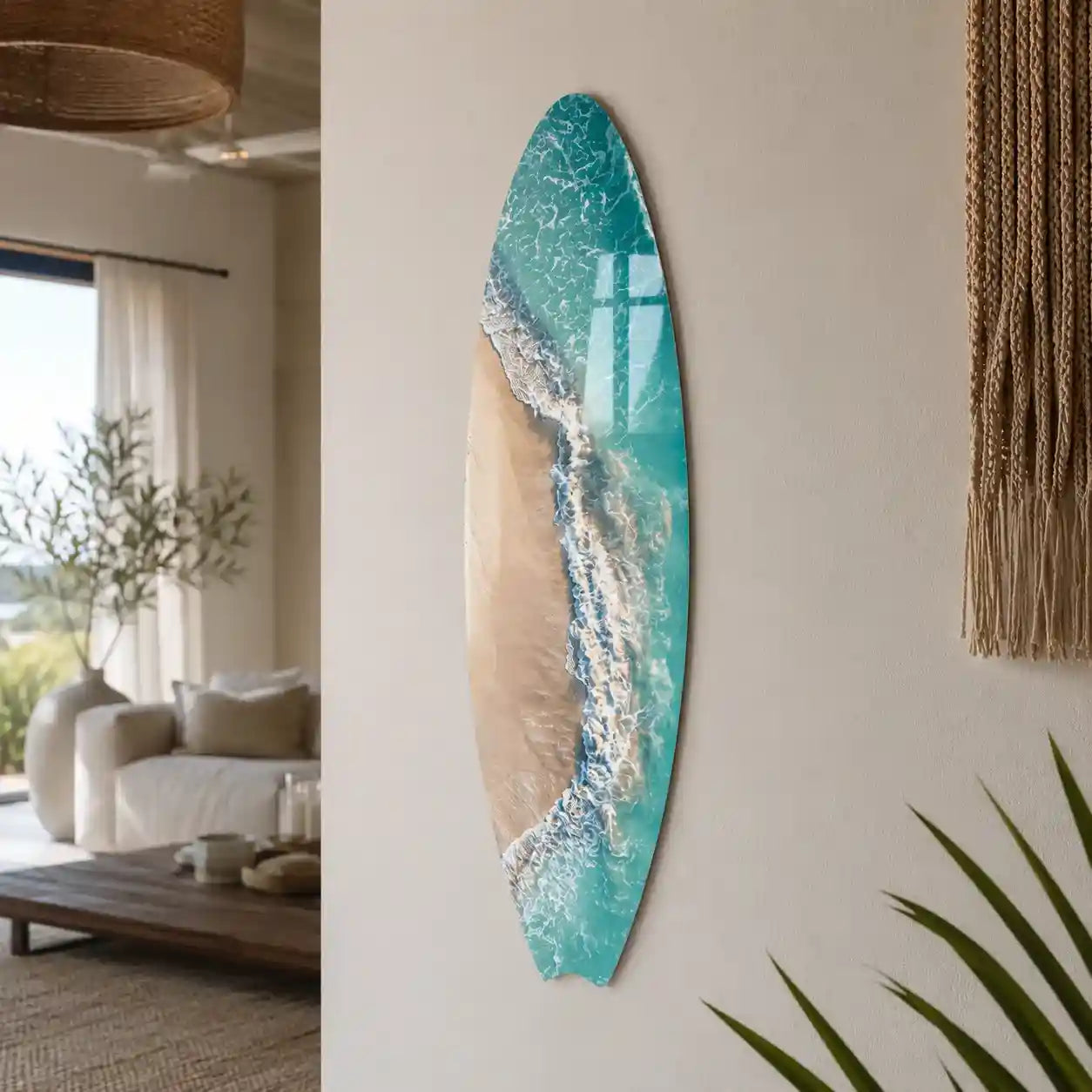 Cuadro Vertical Tabla Surf | Costa Turquesa