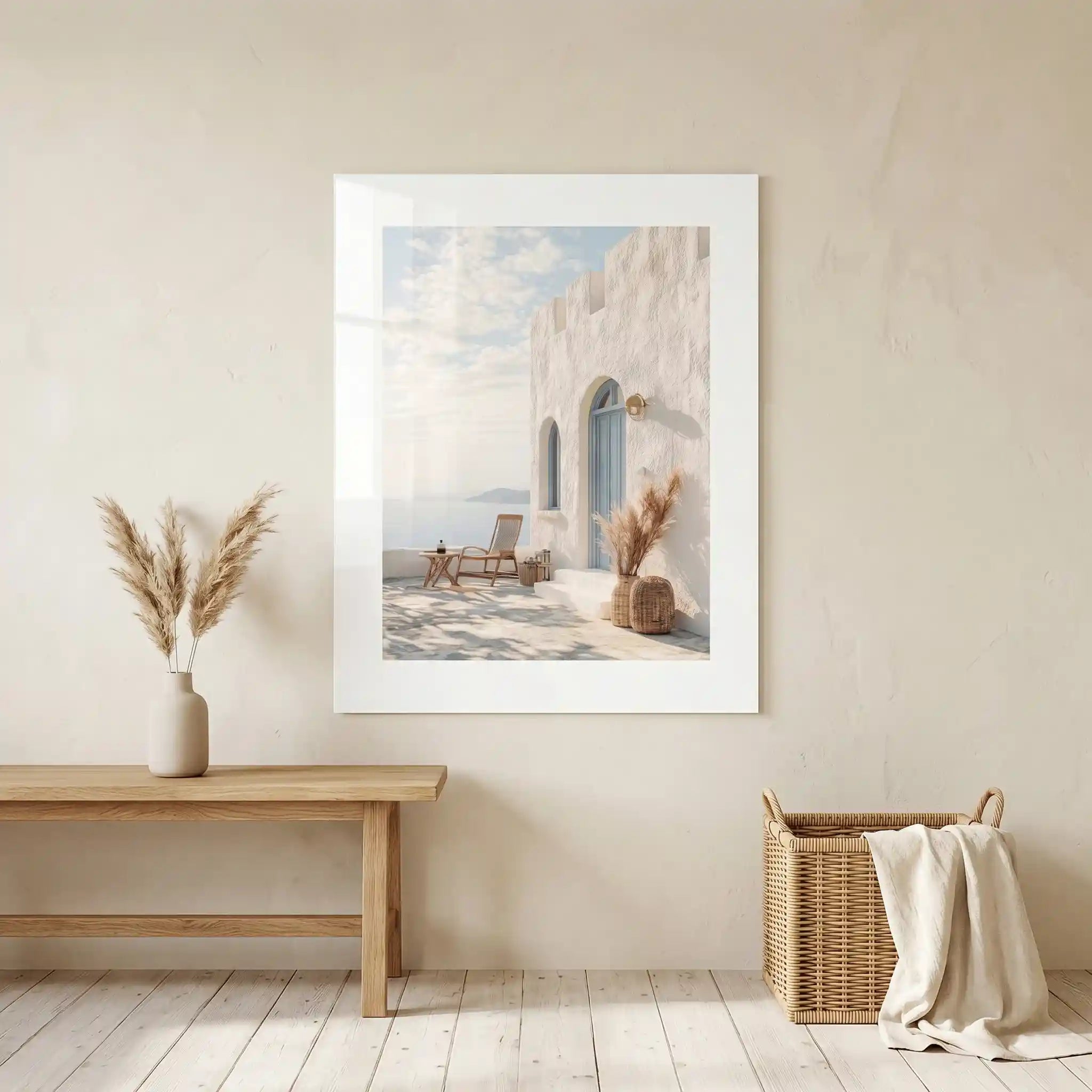 Cuadro Póster Mediterranean Escape | Terraza frente al Mar