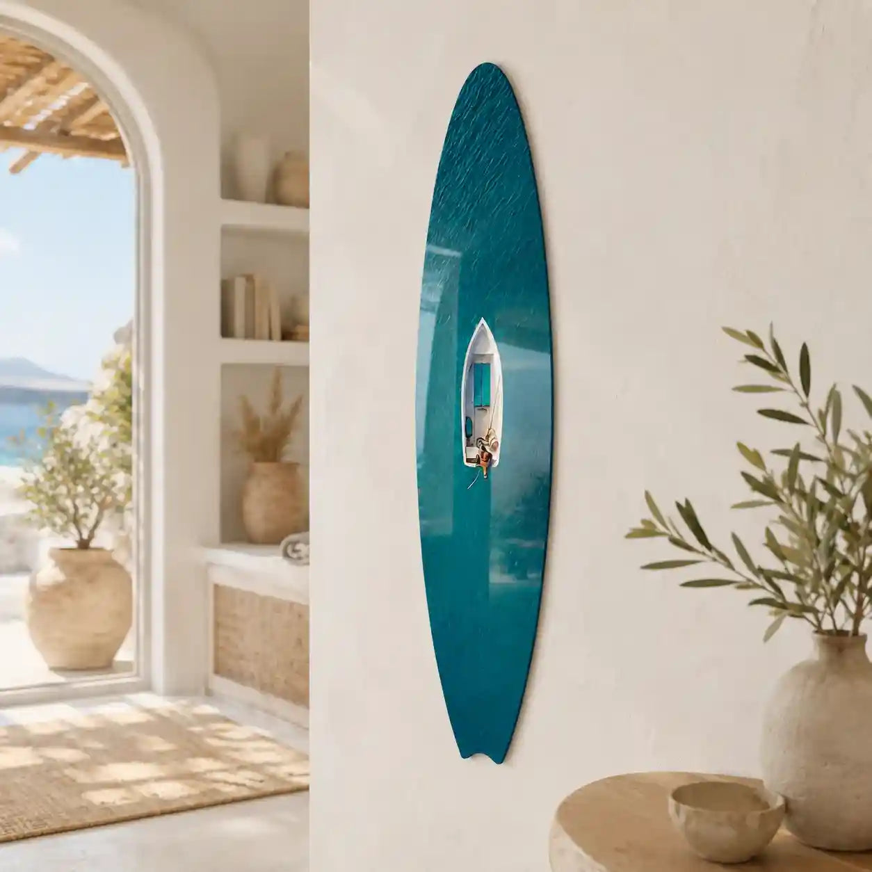 Cuadro Decorativo Tabla de Surf | Mar Turquesa