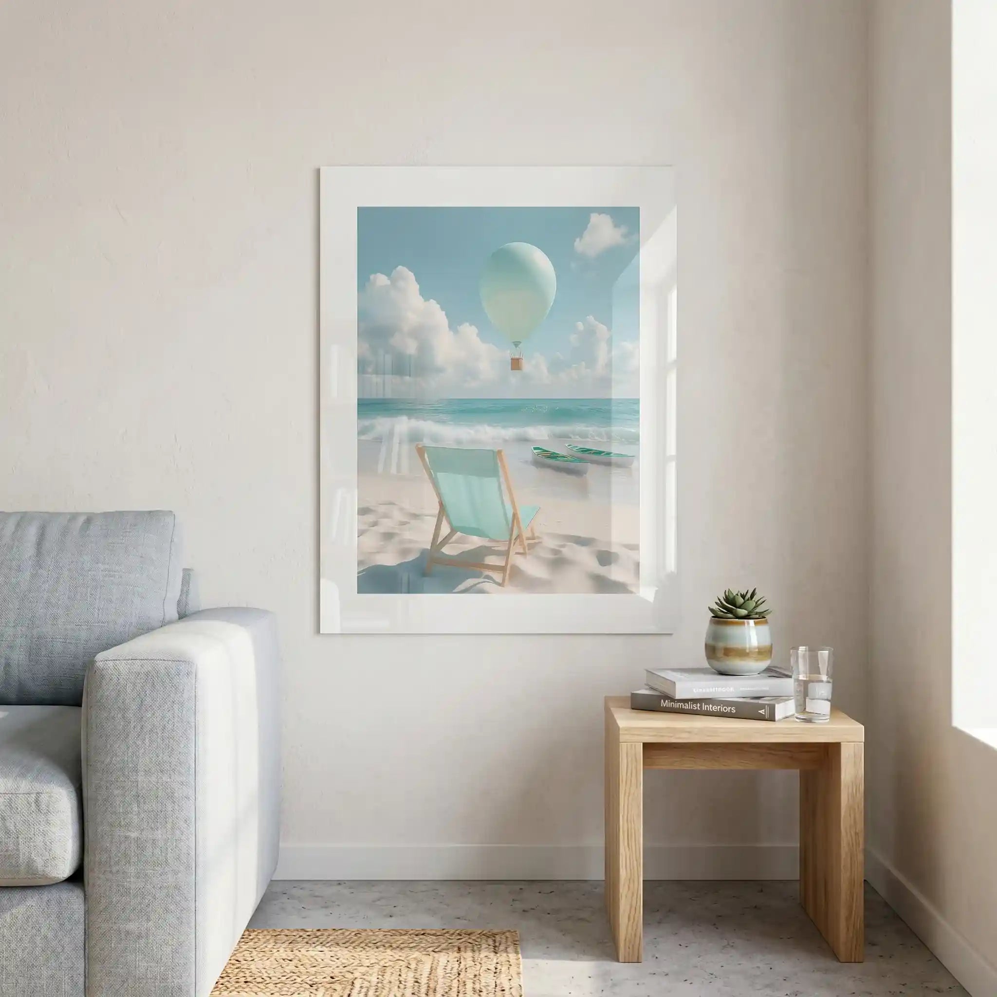 Cuadro Póster Summer Escape | Globo sobre el Mar