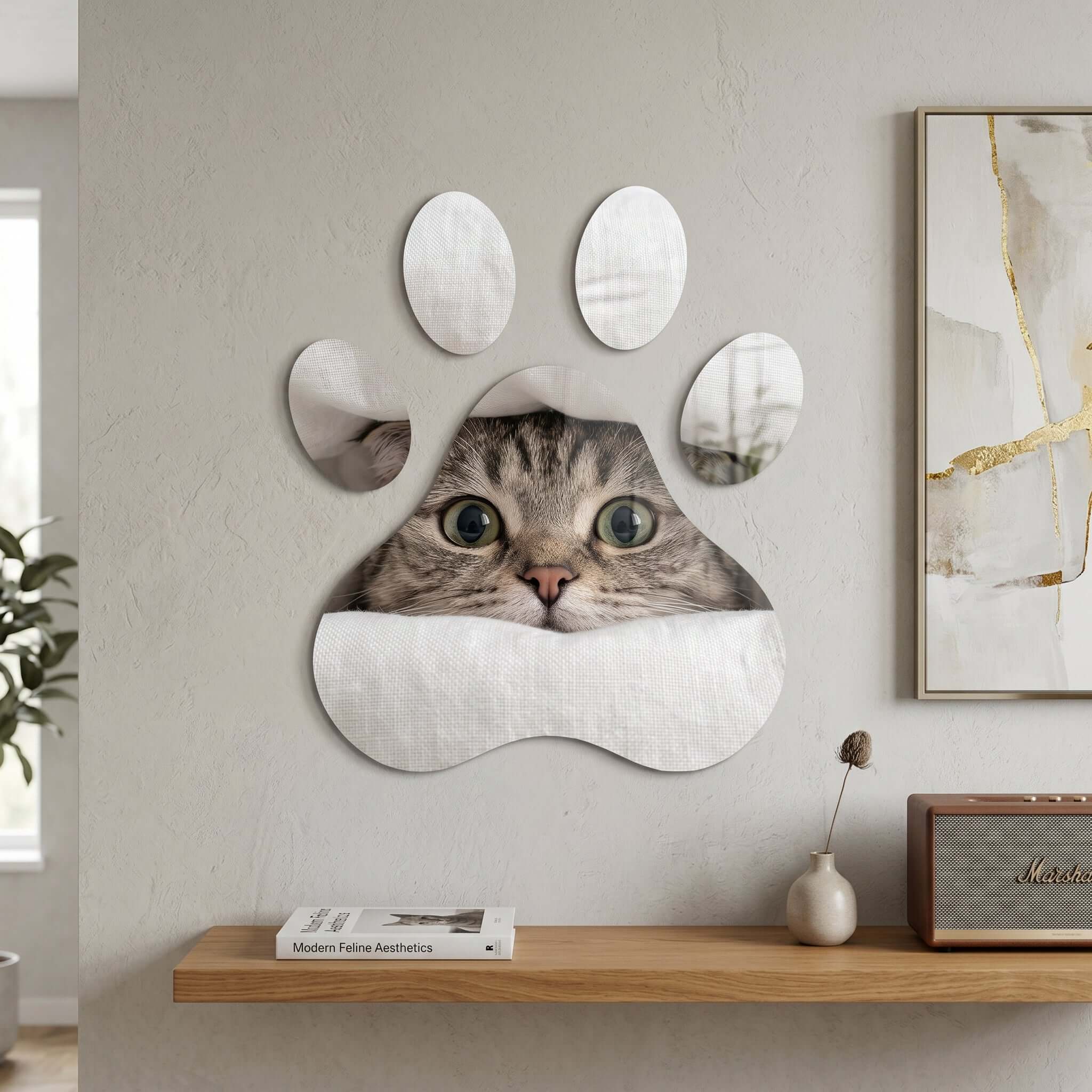 Cuadro Huella de Gato Curioso | Decoración Original