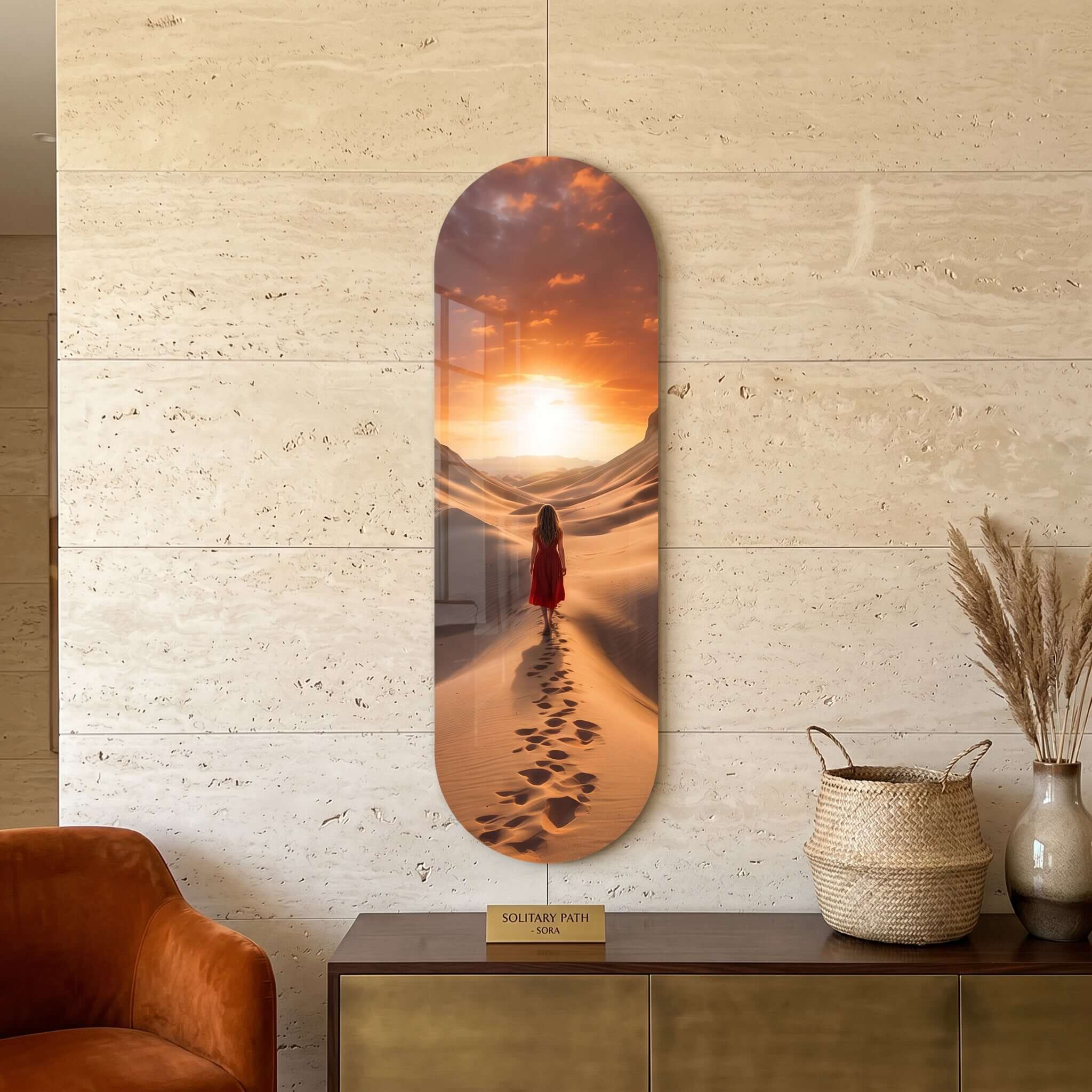 Cuadro Patineta con Atardecer | Decoración Urbana y Costera