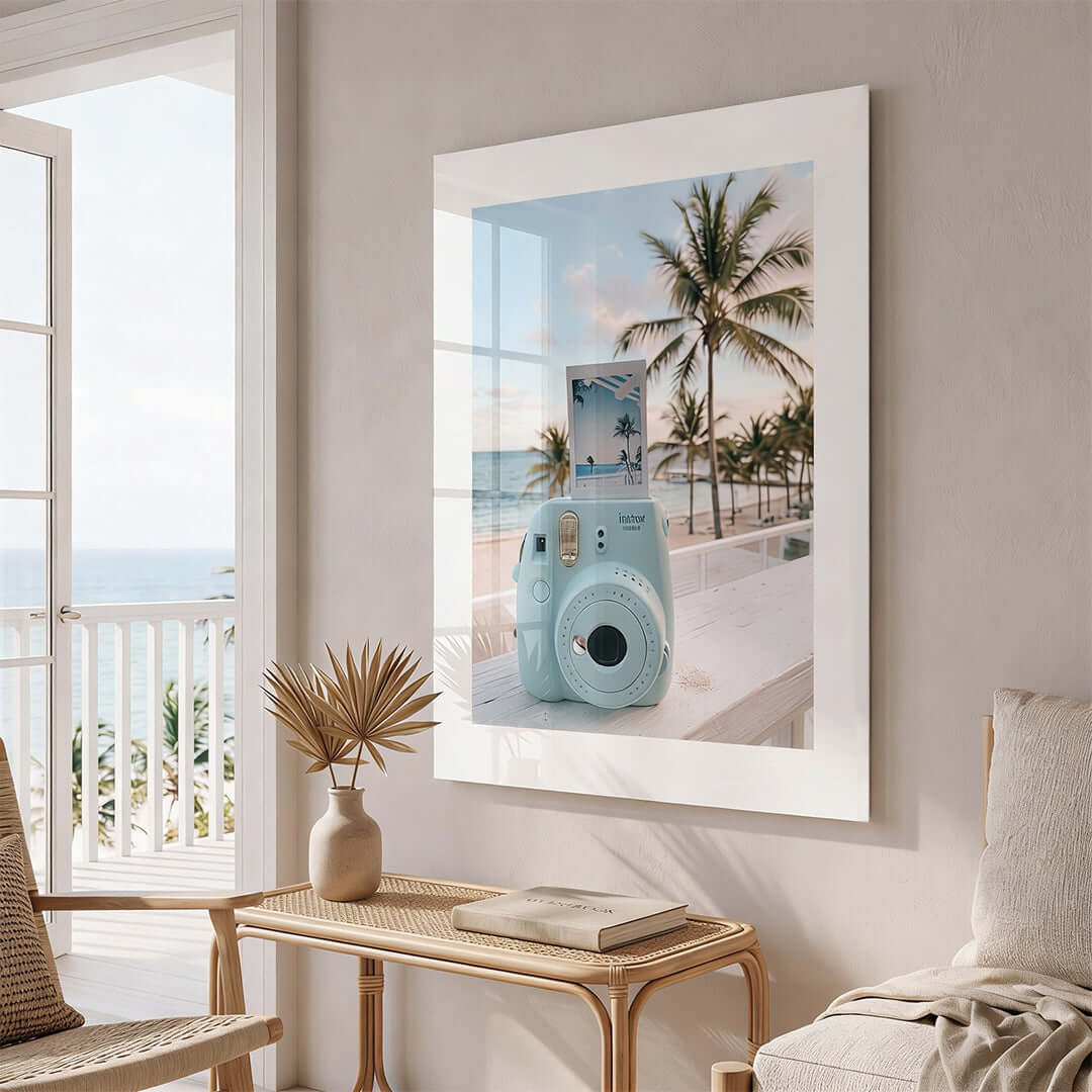 Cuadro Póster Cámara Polaroid | Decoración Tropical