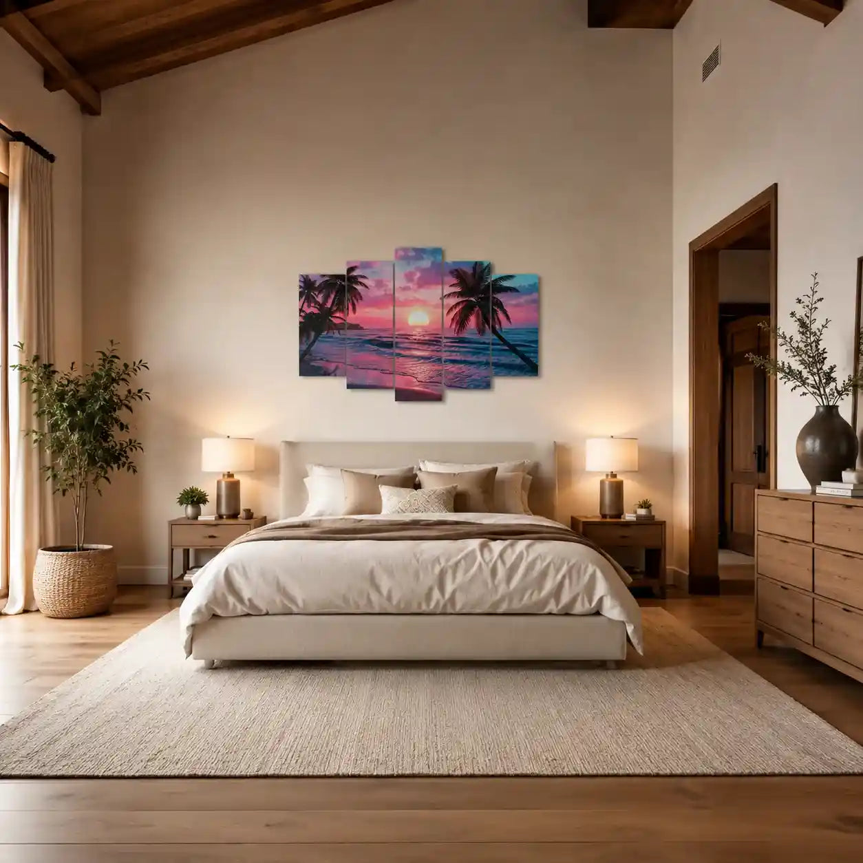 Cuadro de Metacrilato Atardecer Tropical | Decoración de Playa